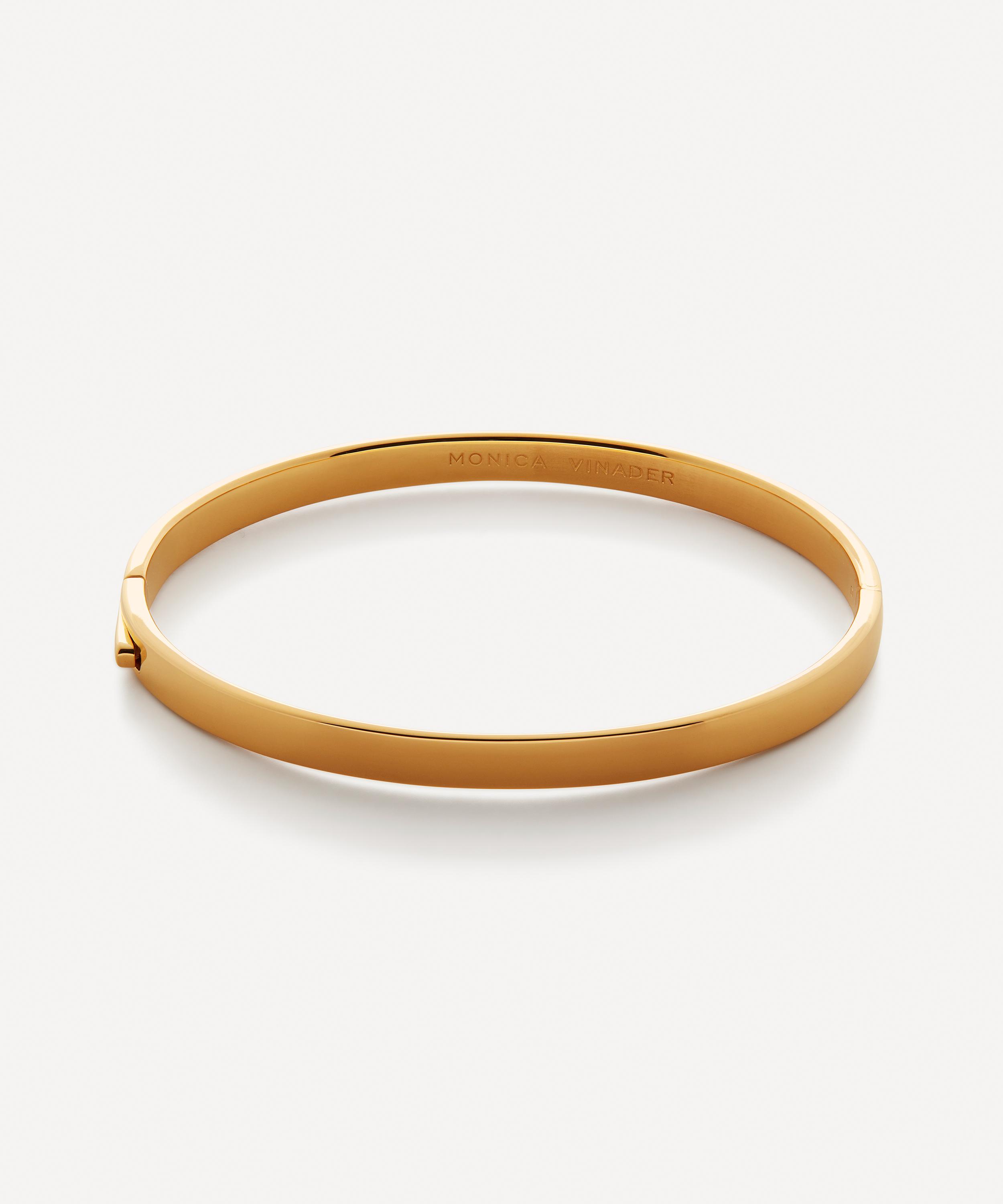Monica Vinader Gold Essential Bangle In Gold