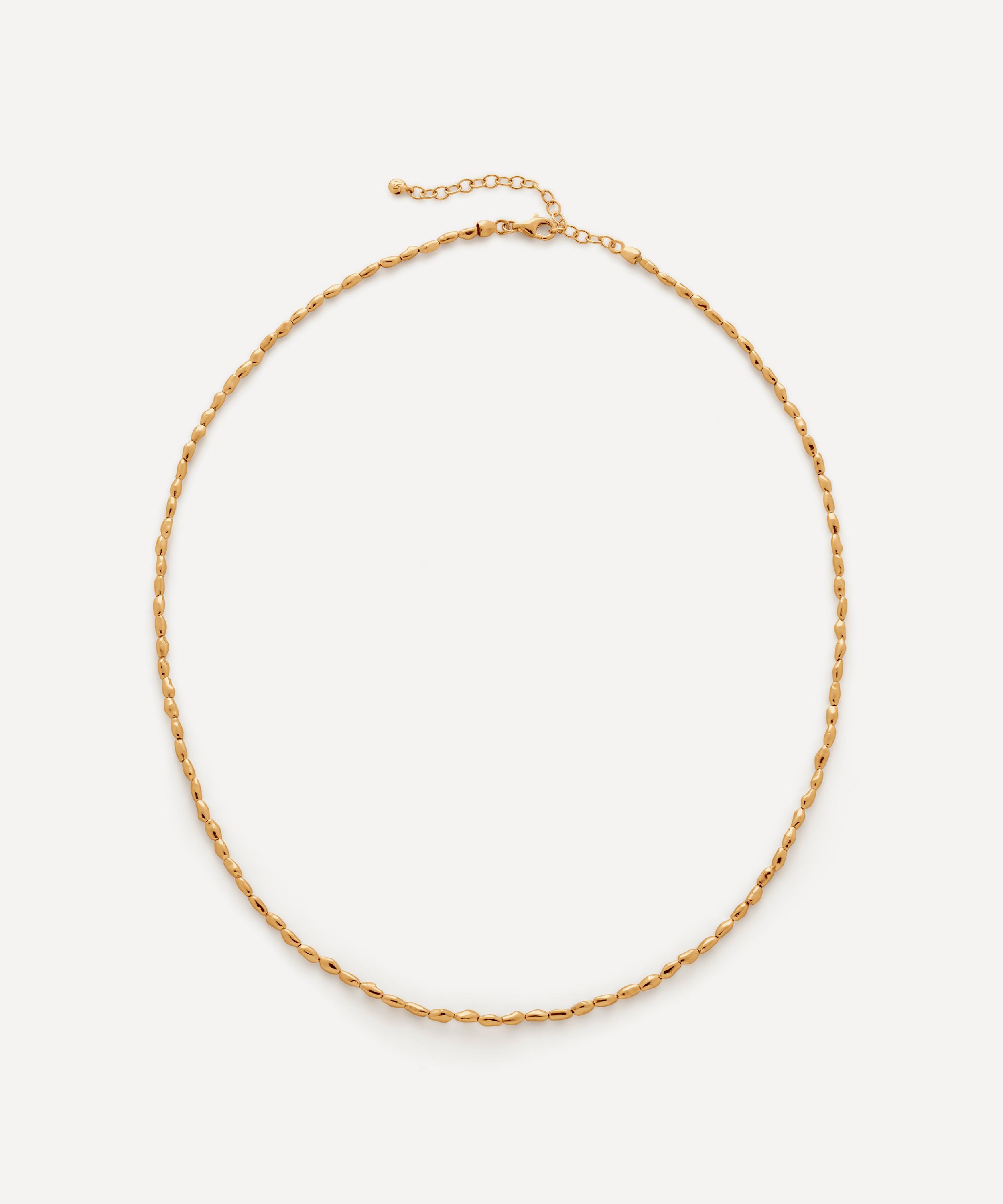 Monica Vinader Mini Nugget 18ct Yellow Gold-plated Vermeil Sterling Silver Necklace In Gold