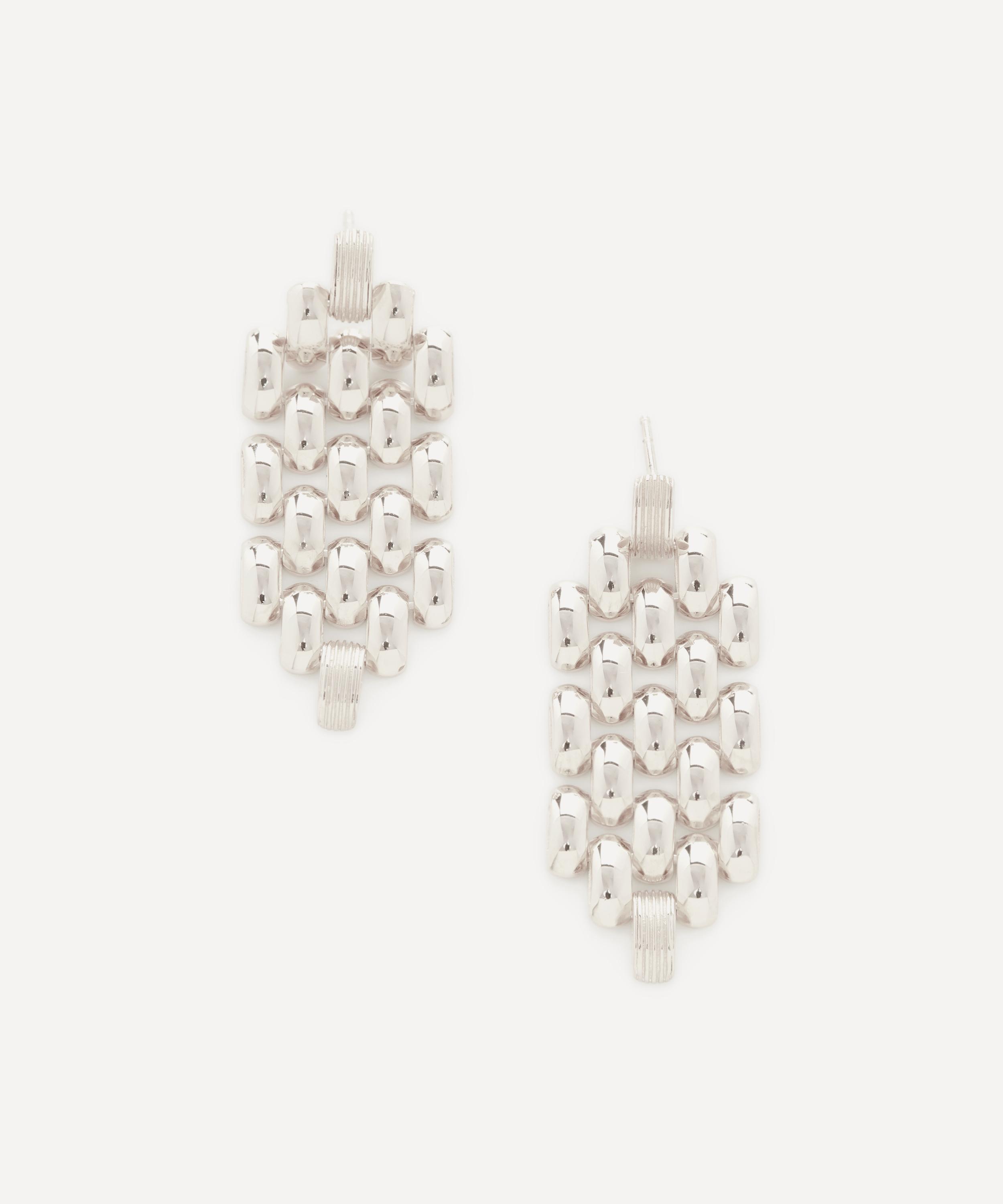 MONICA VINADER STERLING SILVER HEIRLOOM CHAIN COCKTAIL EARRINGS