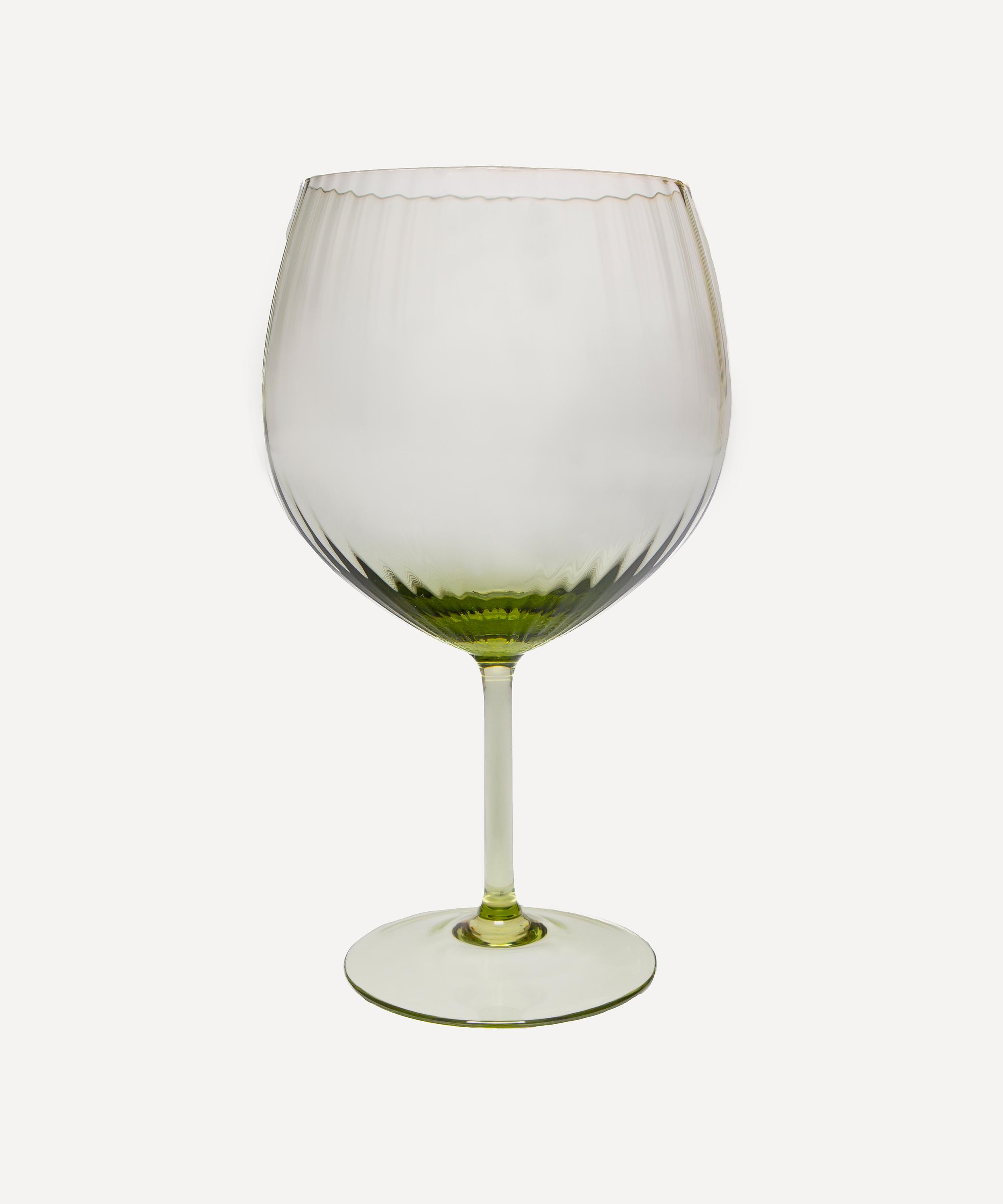 Anna Von Lipa Lyon Olive Green Gin & Tonic Glasses Set Of Two