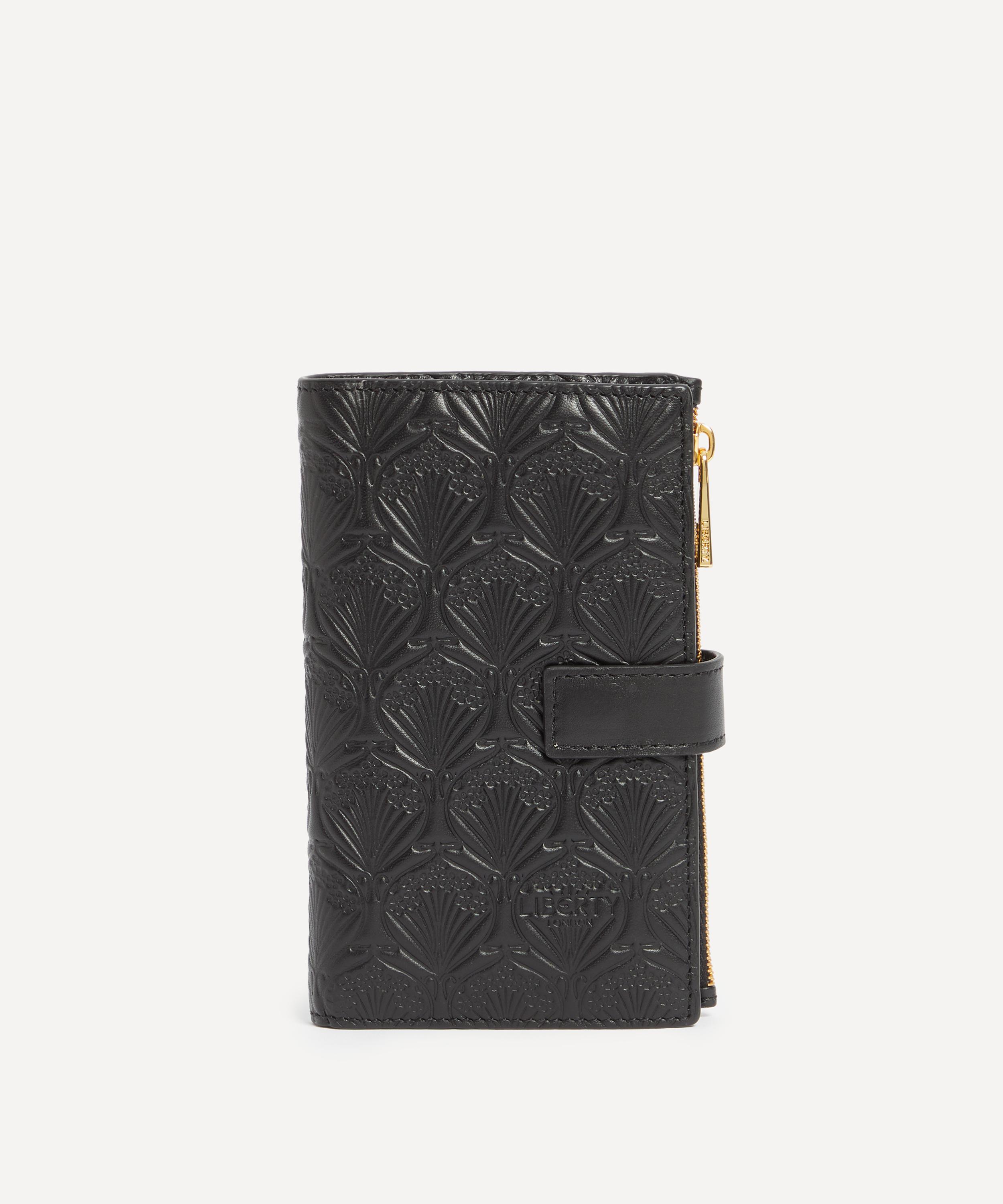 Liberty Women's Iphis Embossed Vertical Wallet BLACK