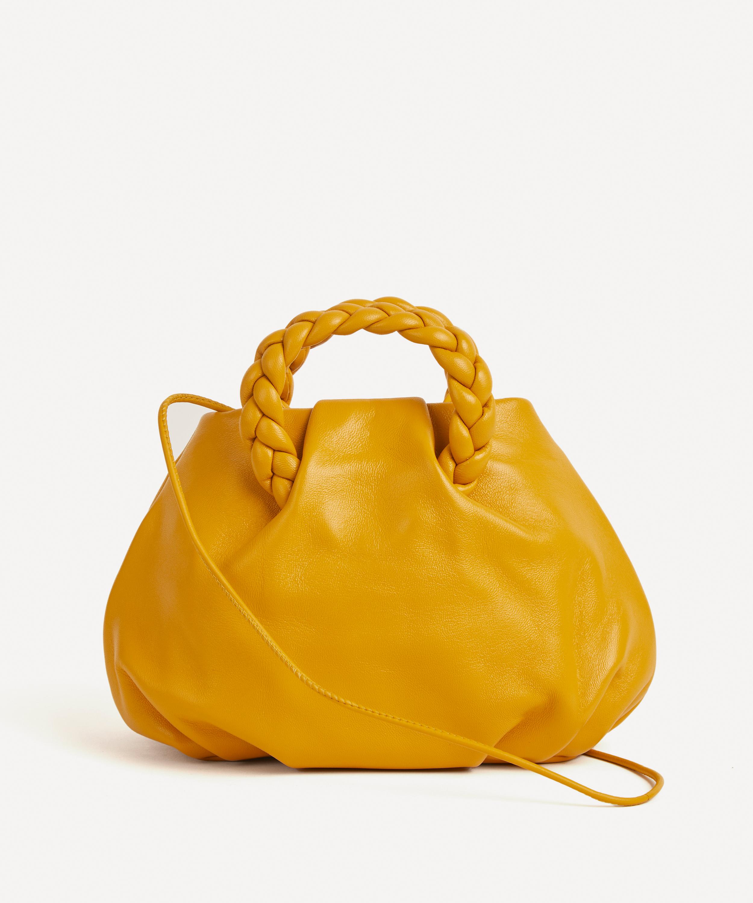 Hereu Bombon Plaited Handle Tote Bag In Yellow