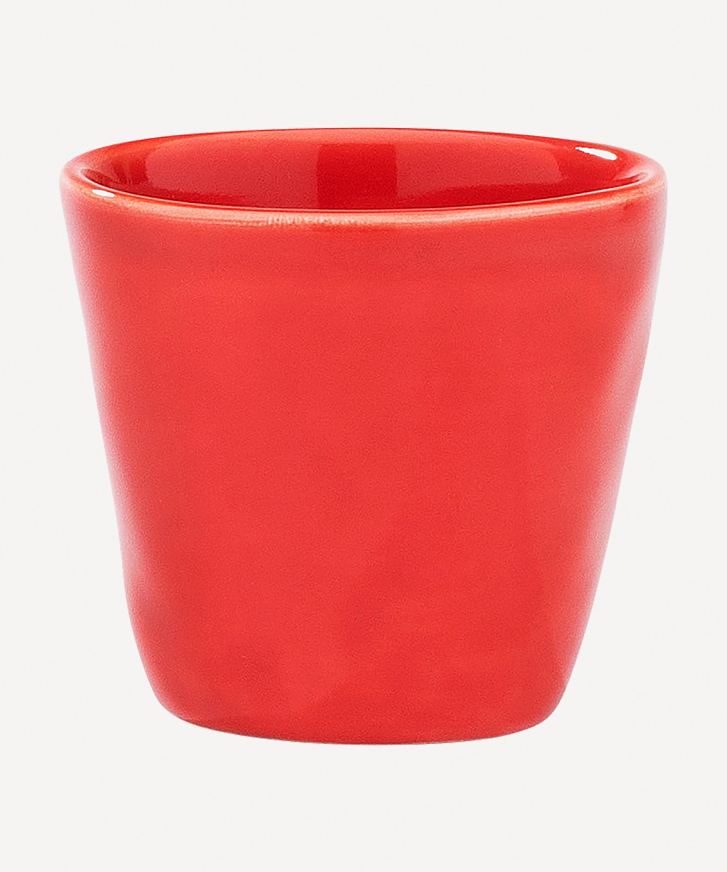Anna + Nina Happy Red Ceramic Espresso Cup