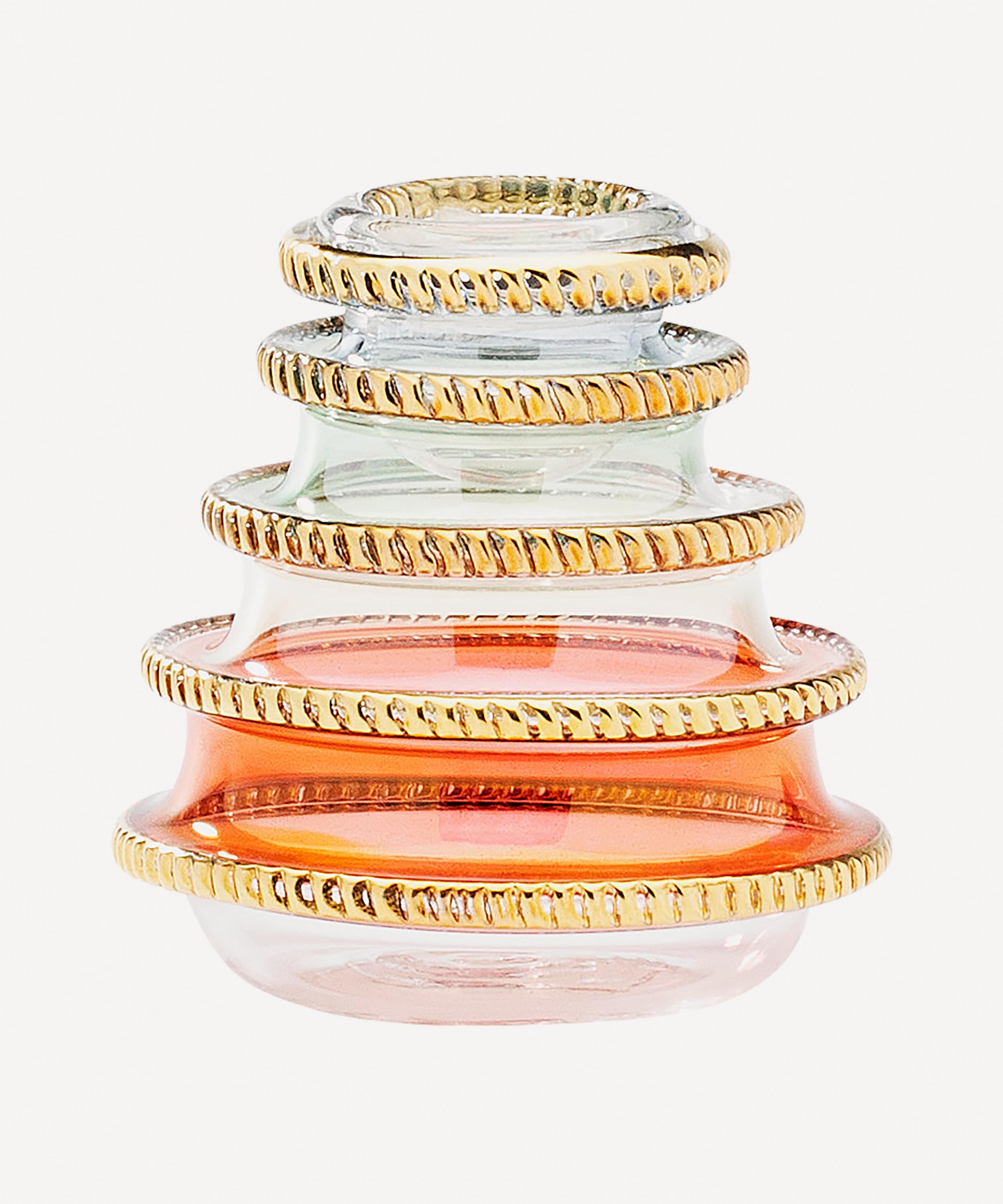 Anna + Nina Rainbow Tree Glass Candle Holder In Multi-colour