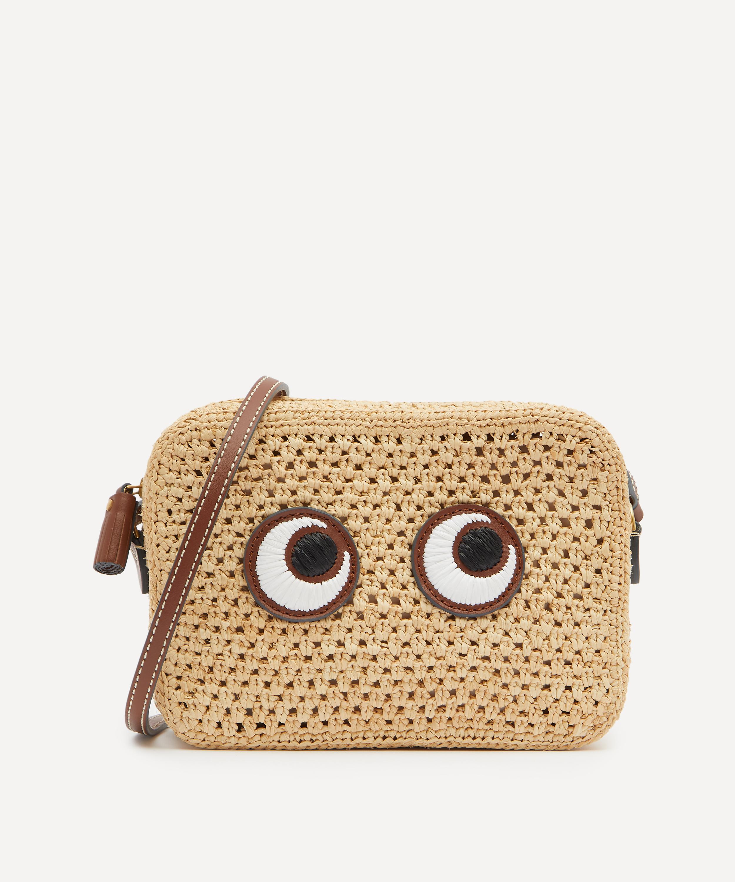 Anya Hindmarch Women's Eyes Raffia Cross-body Bag