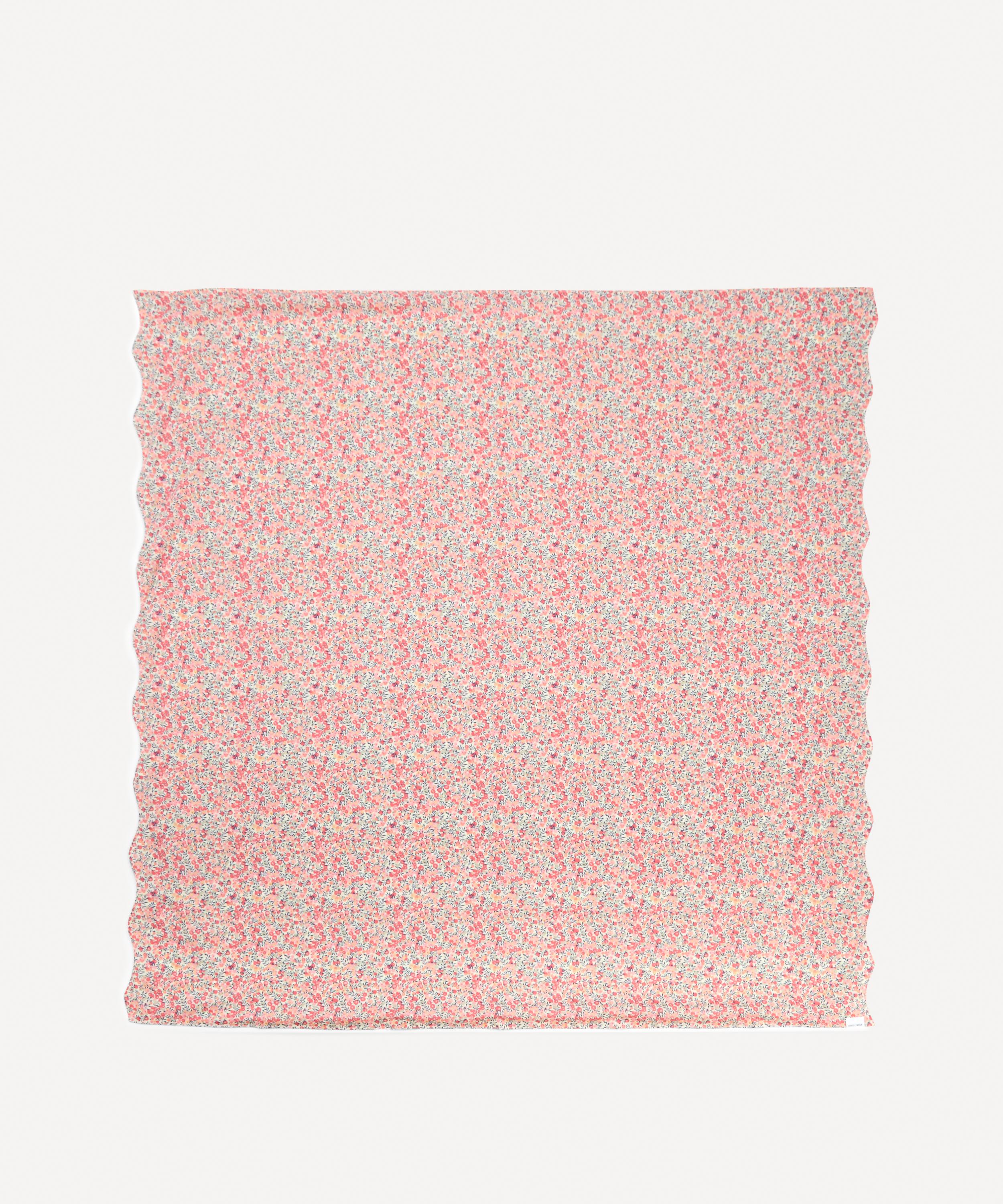 Coco & Wolf Wiltshire Pink And Lilibet Small Wavy Edge Tablecloth In Multicoloured