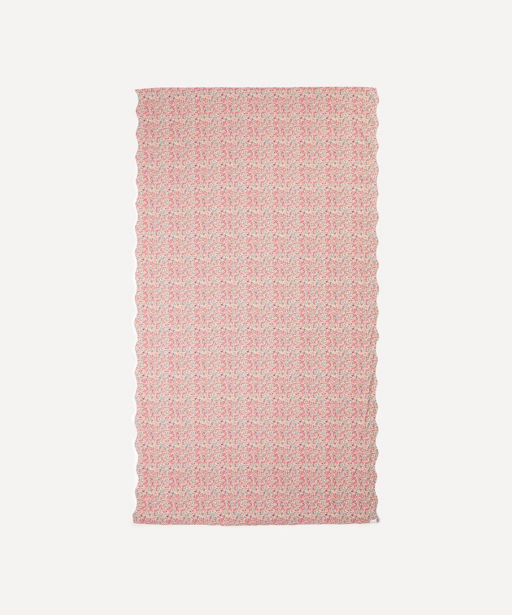 Coco & Wolf Wiltshire Pink And Lilibet Large Wavy Edge Tablecloth In Multicoloured