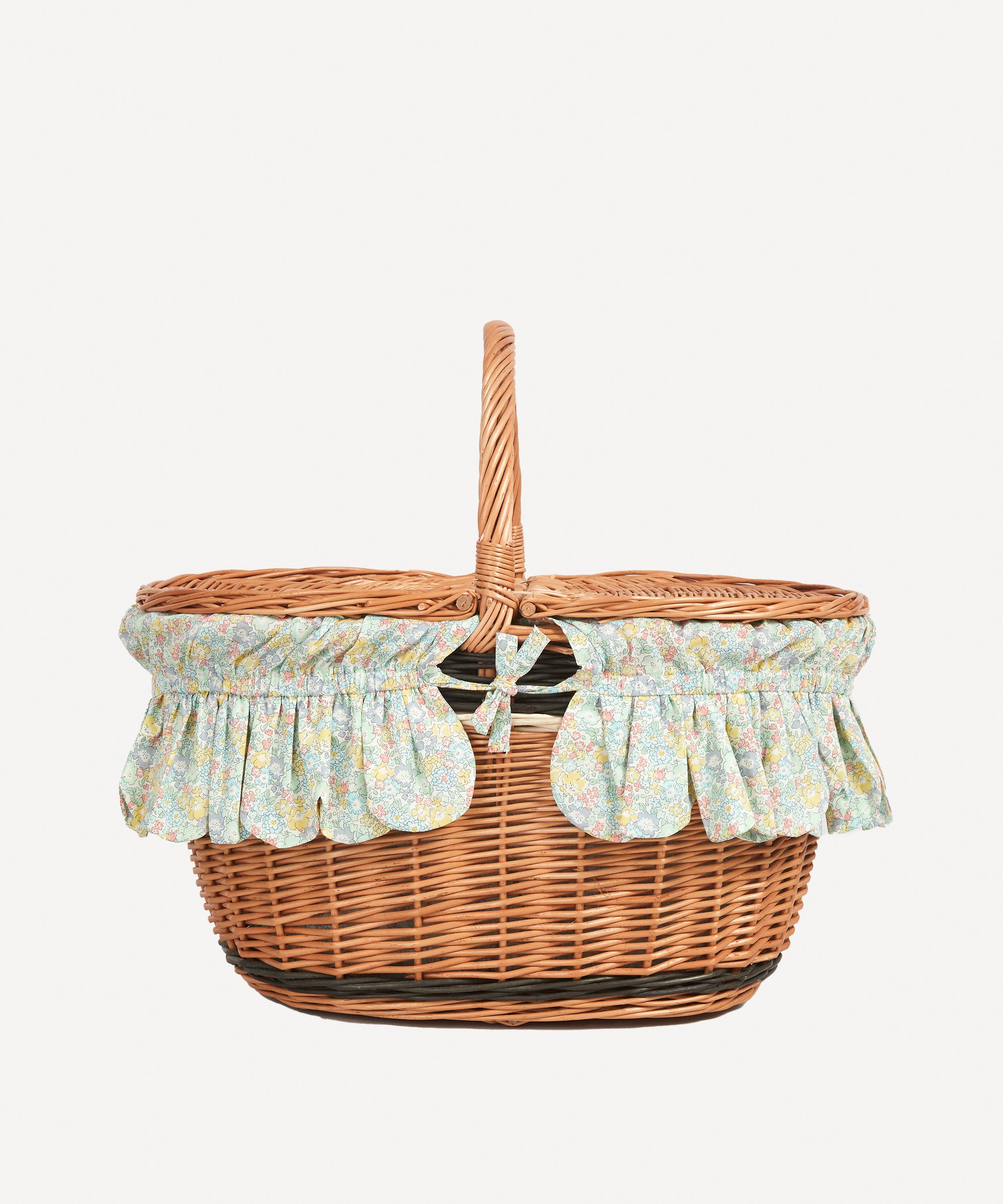 Coco & Wolf Michelle Four-person Filled Oval Wicker Picnic Basket In Green