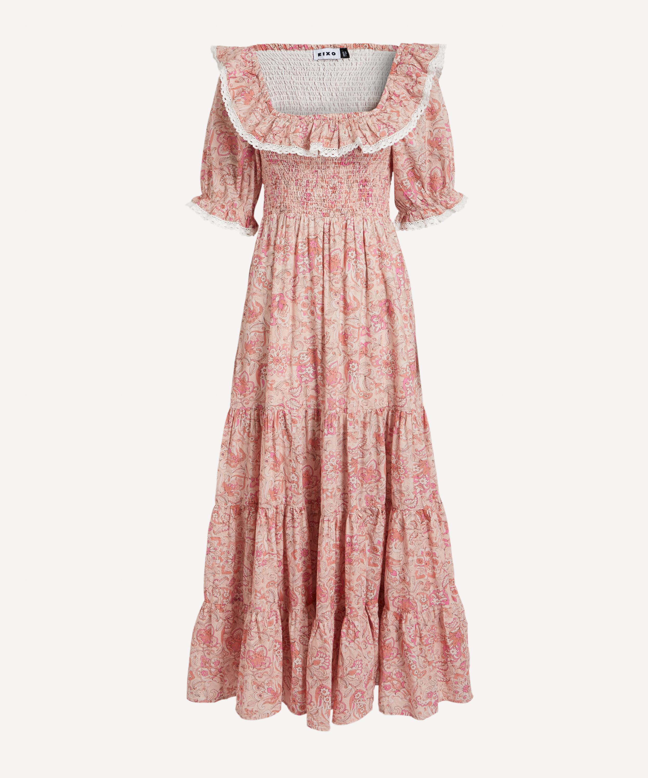 Rixo London Joanie Pink Paisley Dress