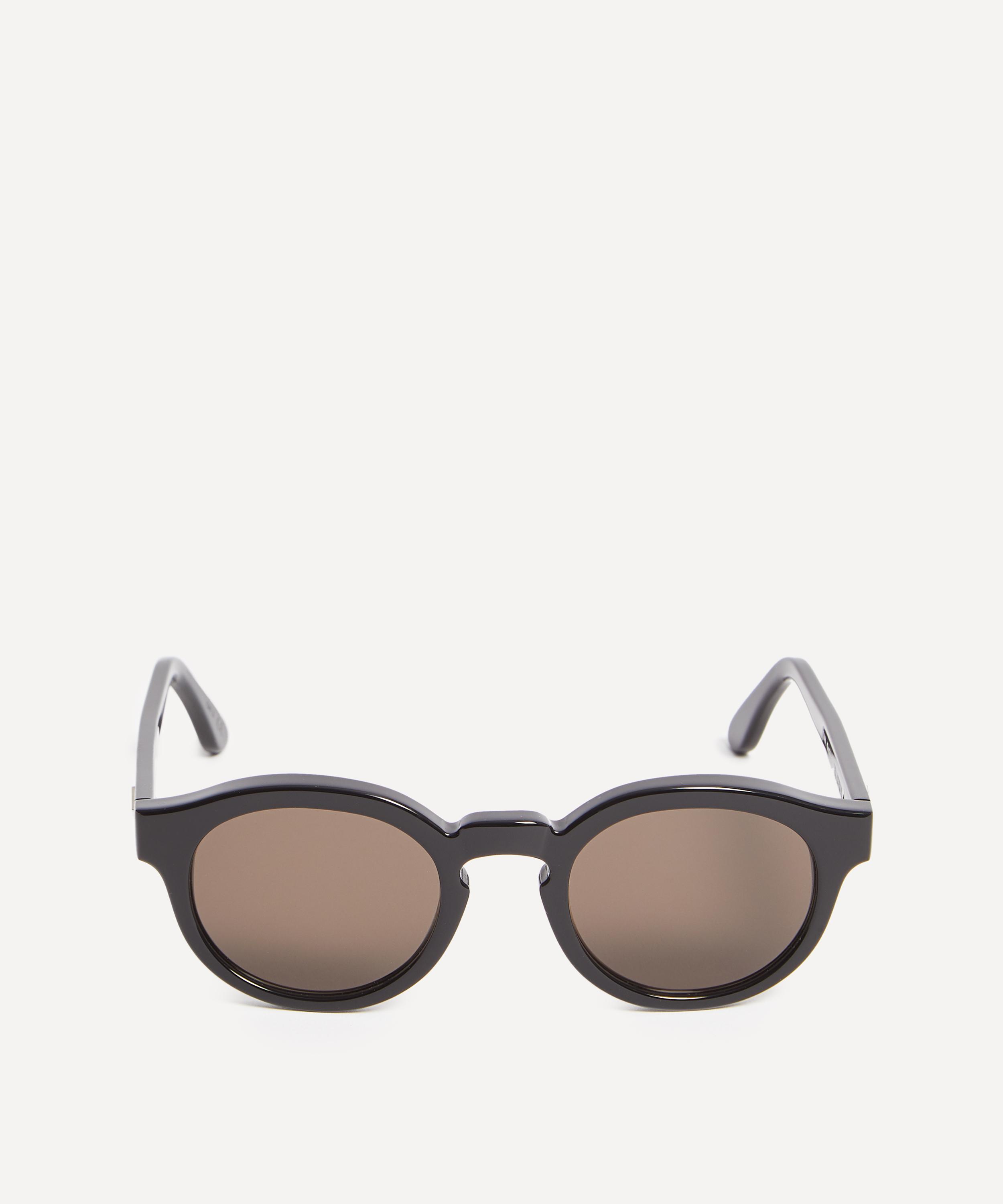 Han Kjobenhavn Round Dan Acetate Sunglasses In Dark Brown