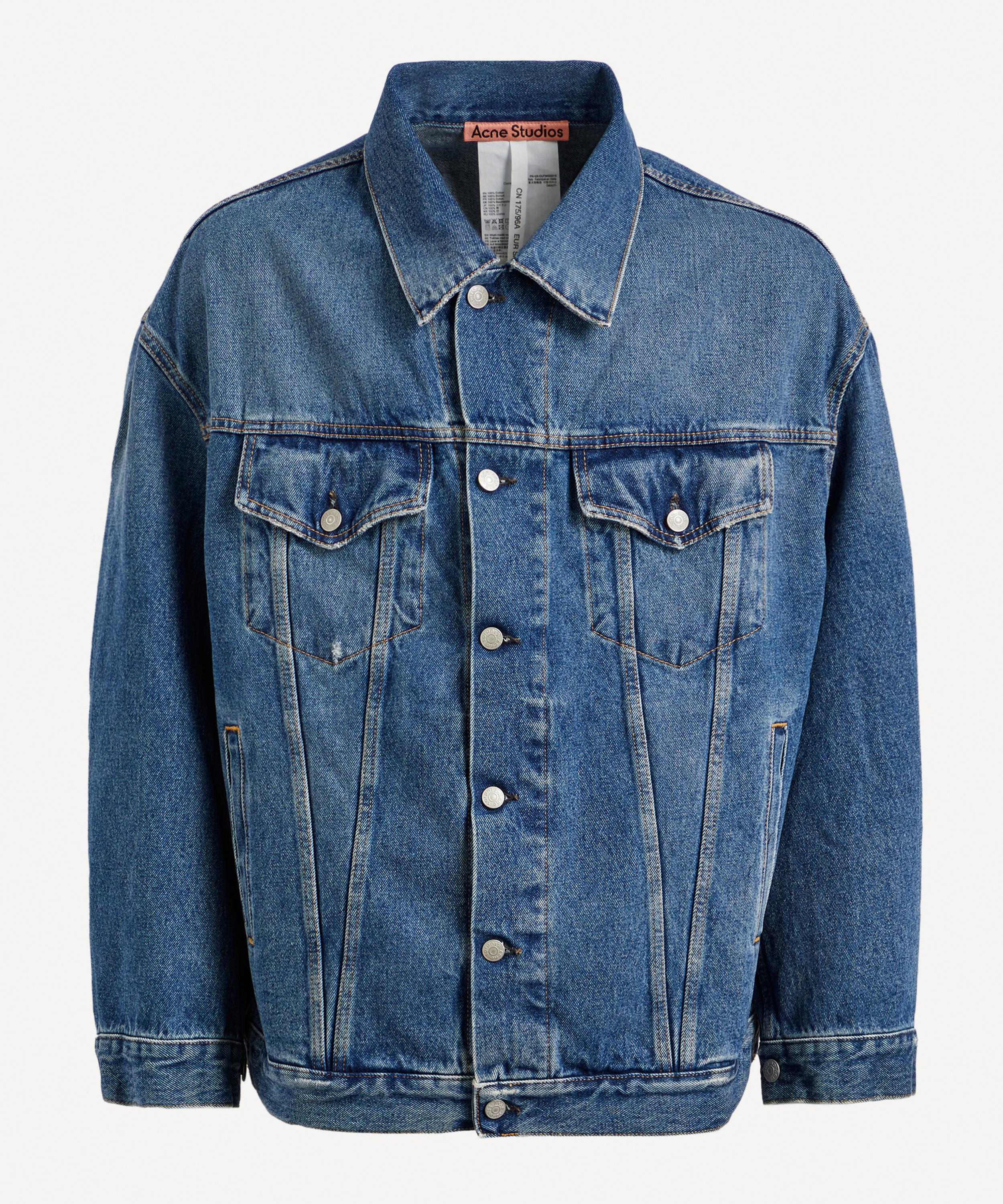 Acne Studios Oversized Denim Jacket In Mid Blue