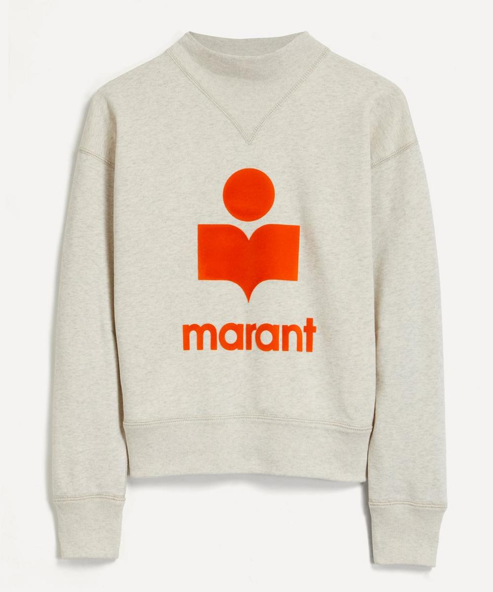 Isabel Marant Étoile Moby Logo Sweatshirt In Ecru
