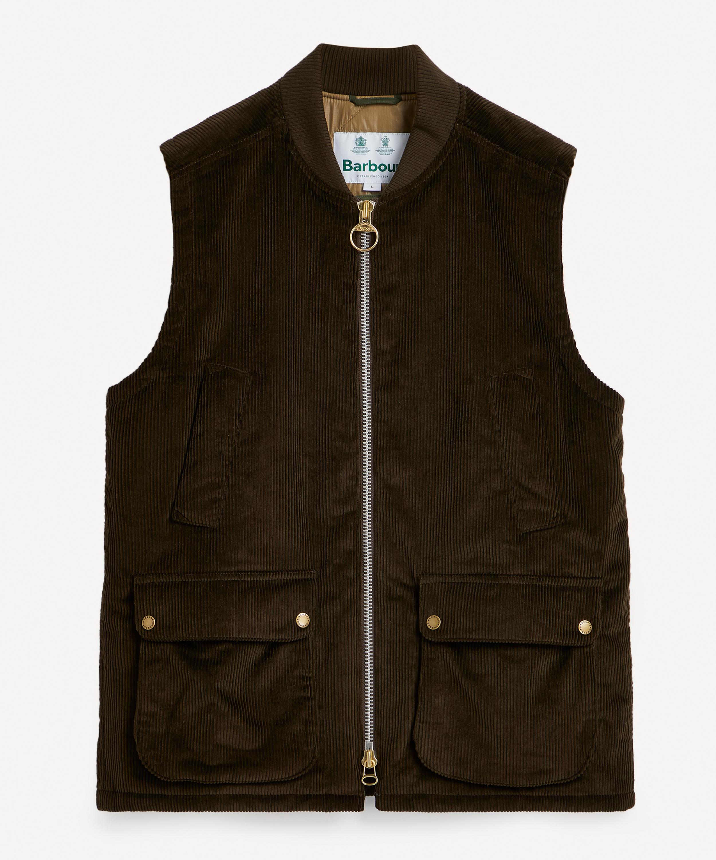 Shop Barbour Mens Westmorland Cord Gilet In Brown