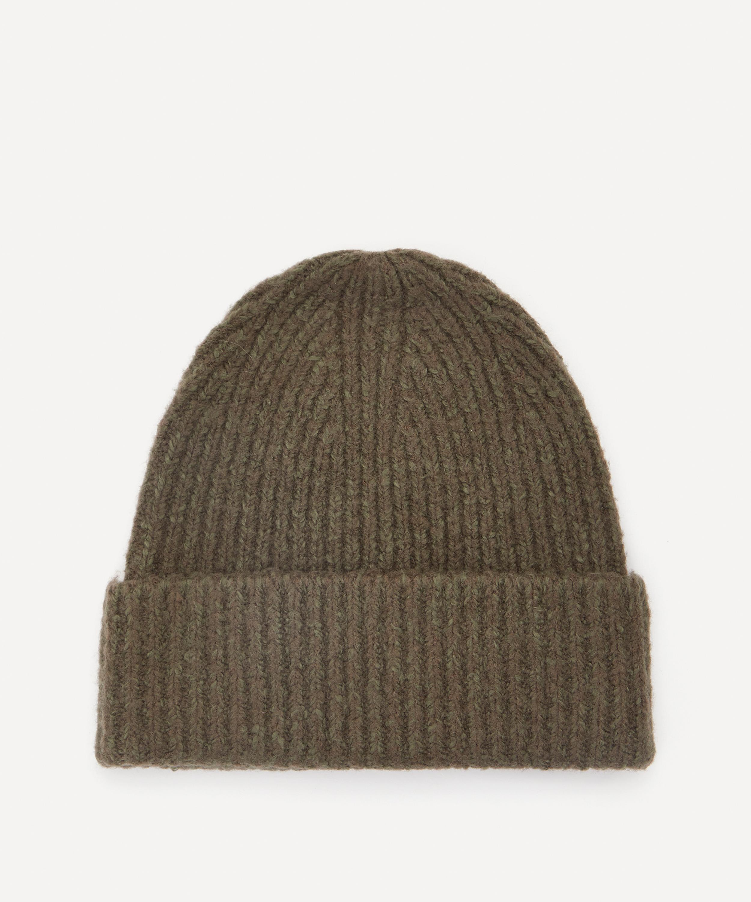 Shop Acne Studios Women's Wool Knit Beanie Hat In Khaki