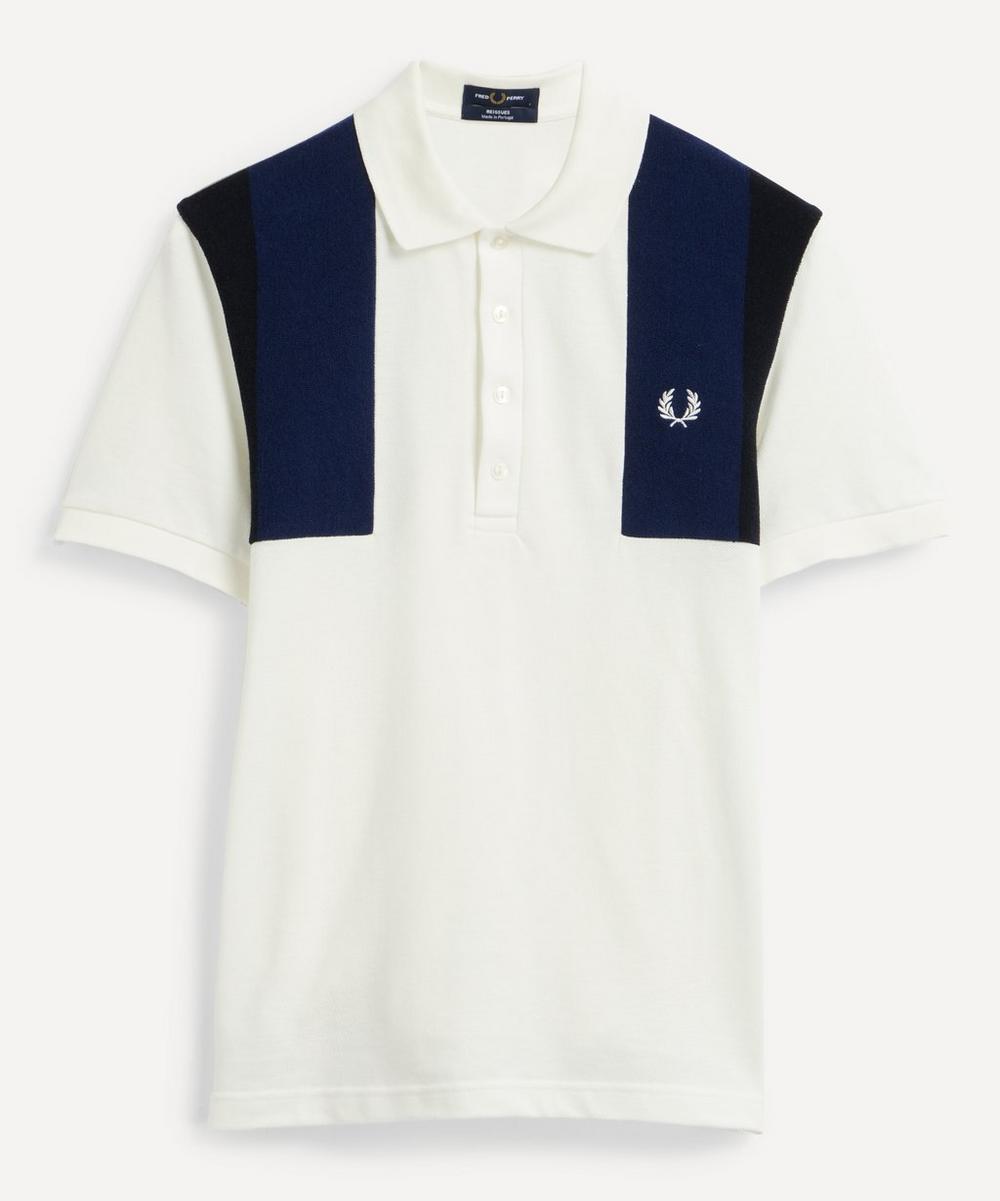 FRED PERRY MENS TOWELLING PANEL POLO SHIRT