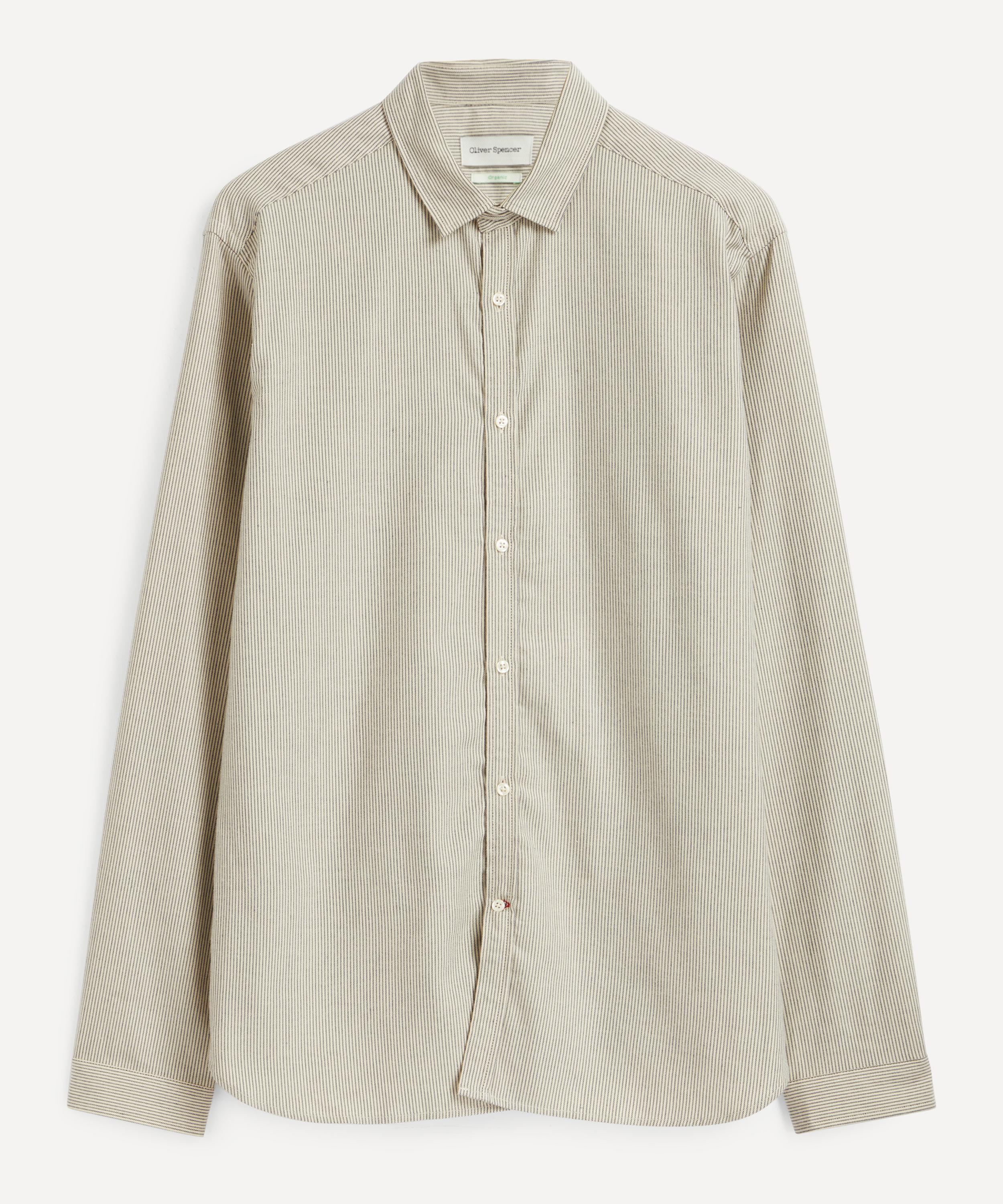 Oliver Spencer Clerkenwell Striped Shirt In Navy