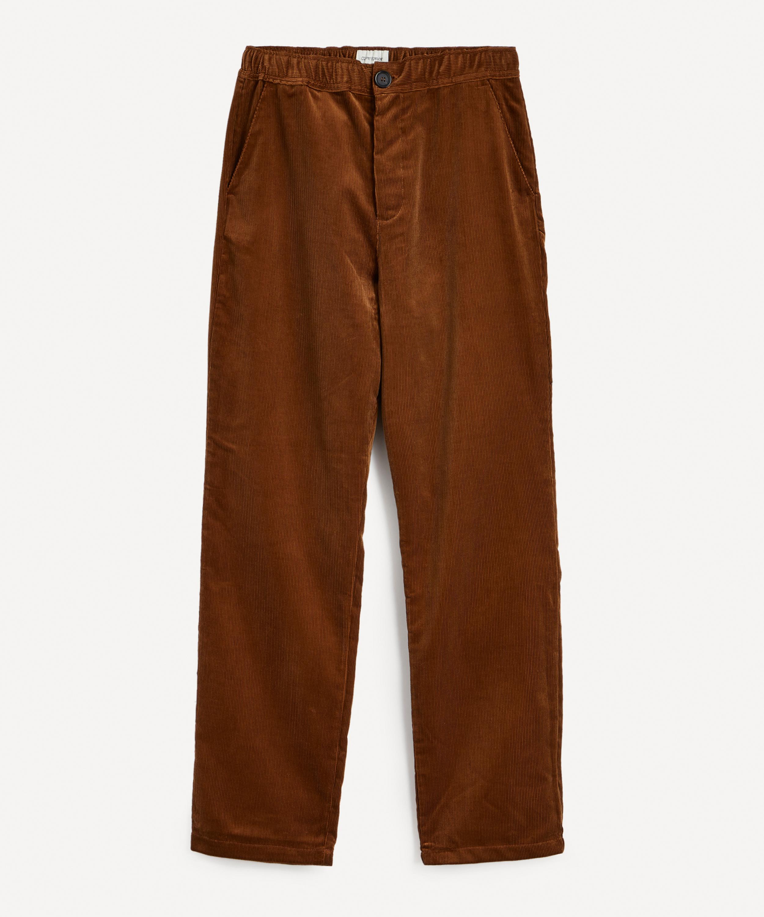 Oliver Spencer Drawstring Deakin Cord Trousers In Ginger