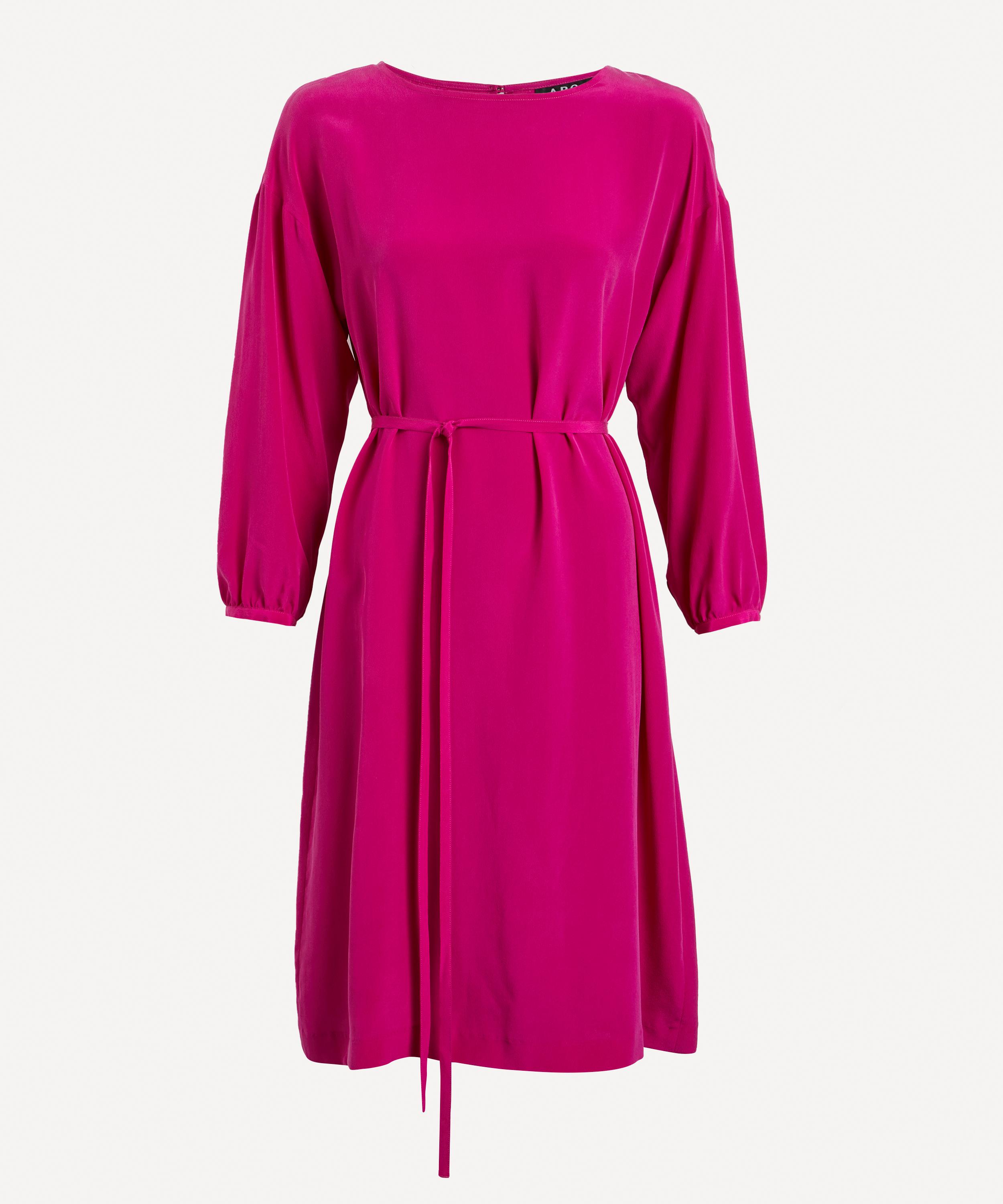 Apc Gabriella Dress In Fuchsia