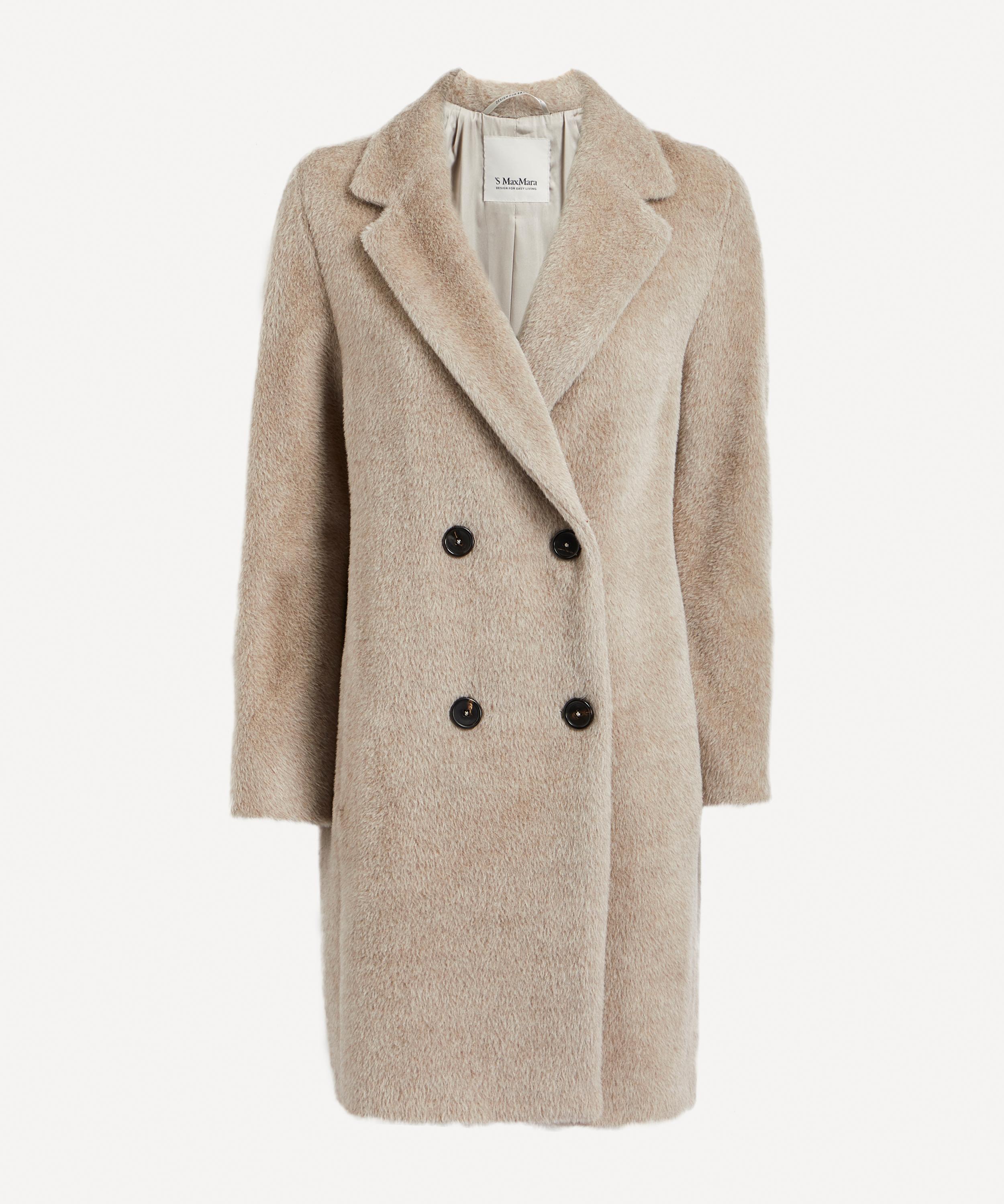 S Max Mara Roseto Coat In Sand