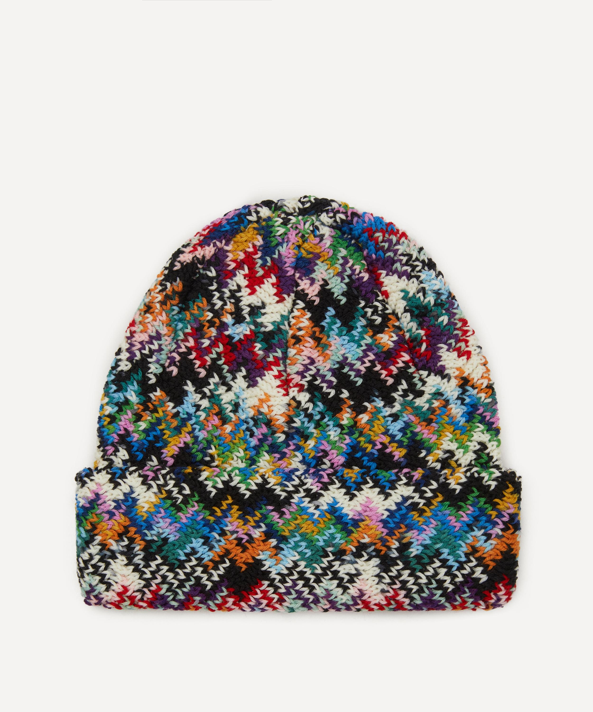 Missoni Crochet-knit Wool Beanie In Multi