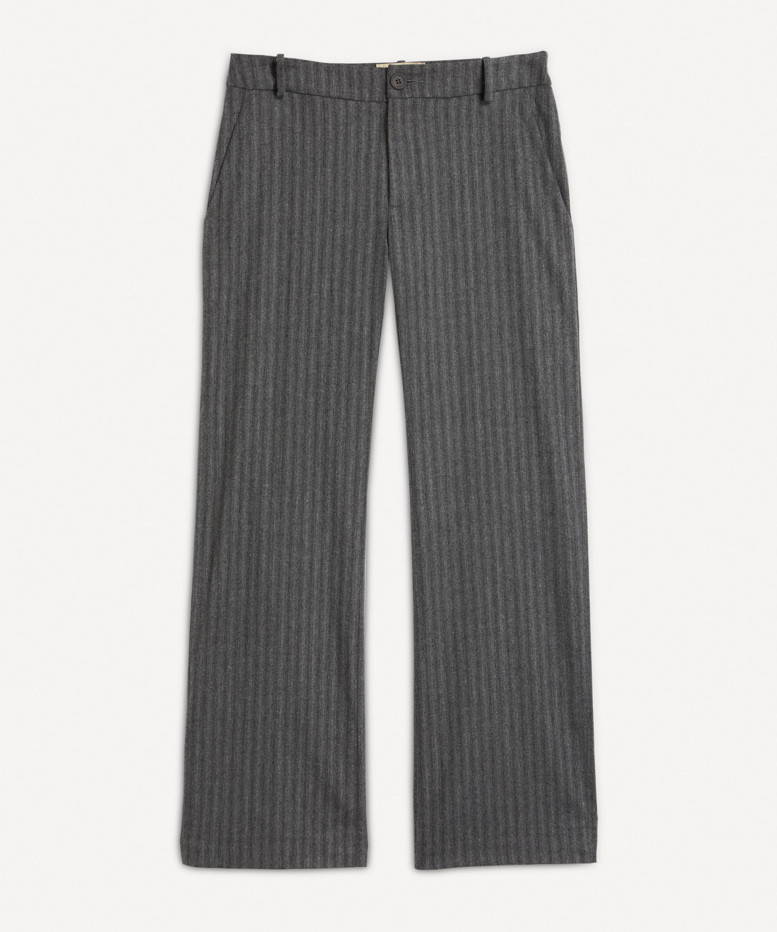 Paloma Wool Argan Pinstripe Trousers In Dark Grey