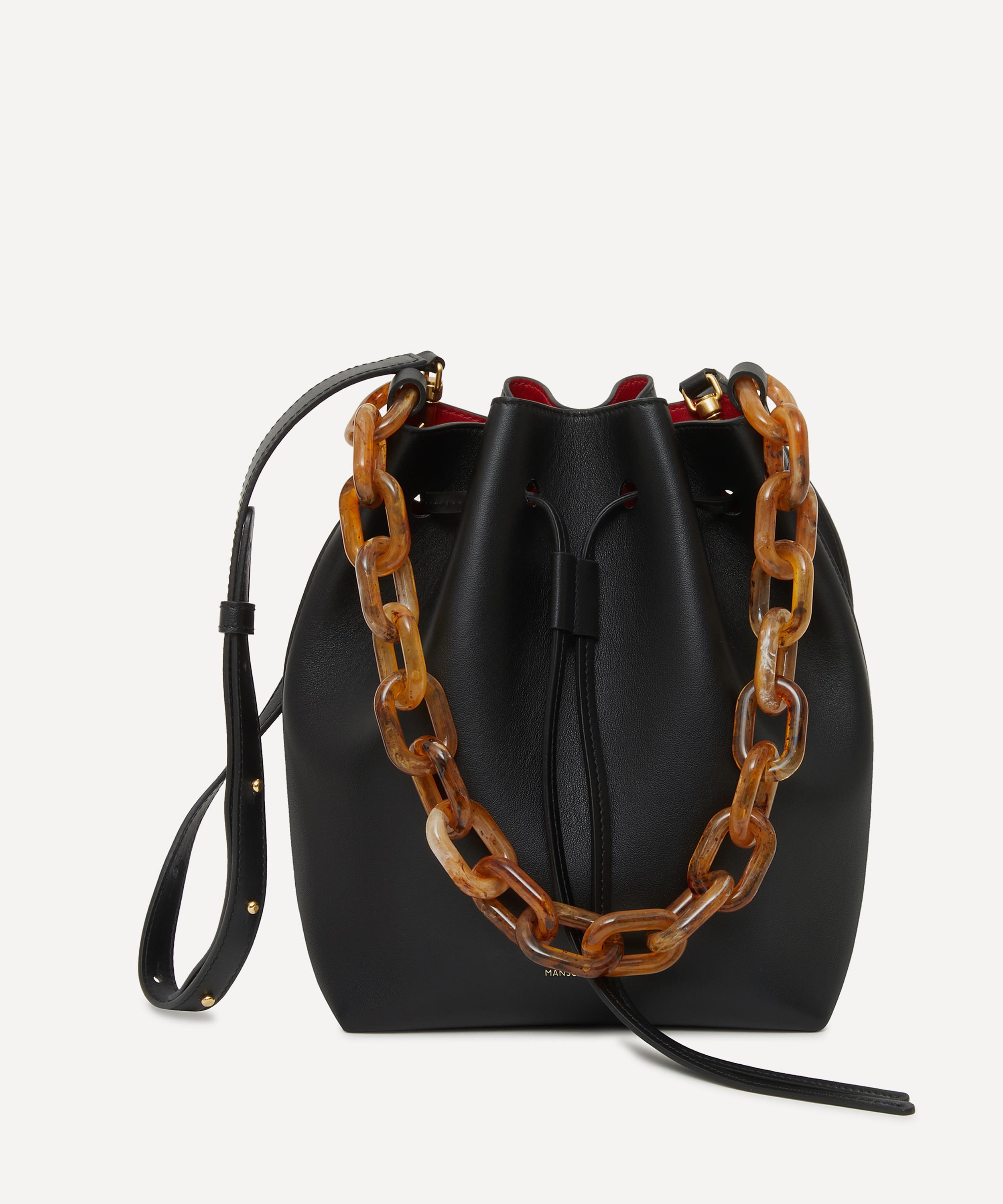 MANSUR GAVRIEL MANSUR GAVRIEL WOMEN'S LEATHER TWIST MINI BUCKET BAG 
