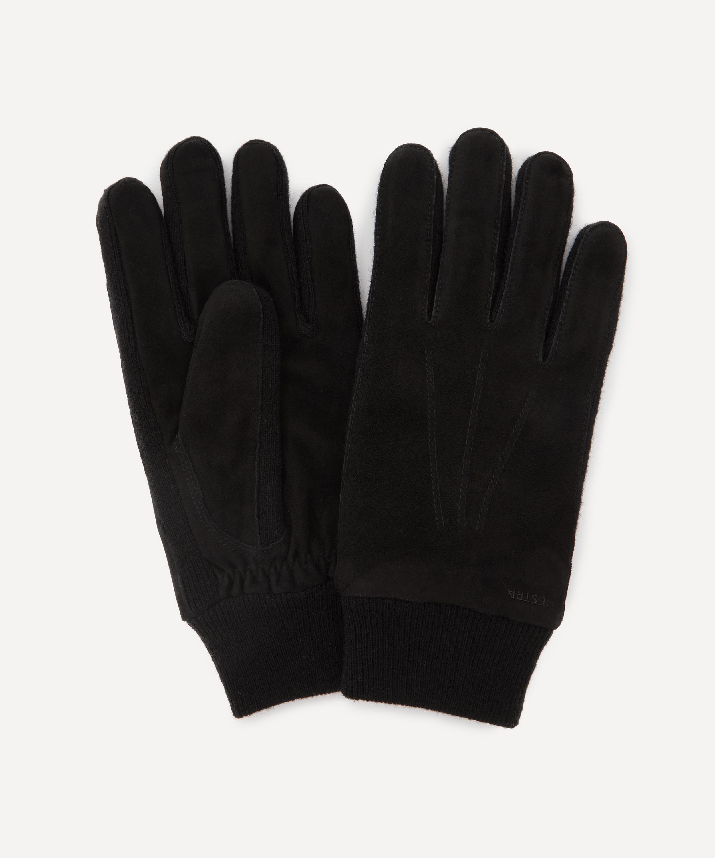Hestra Mens Geoffrey Suede Gloves In Black