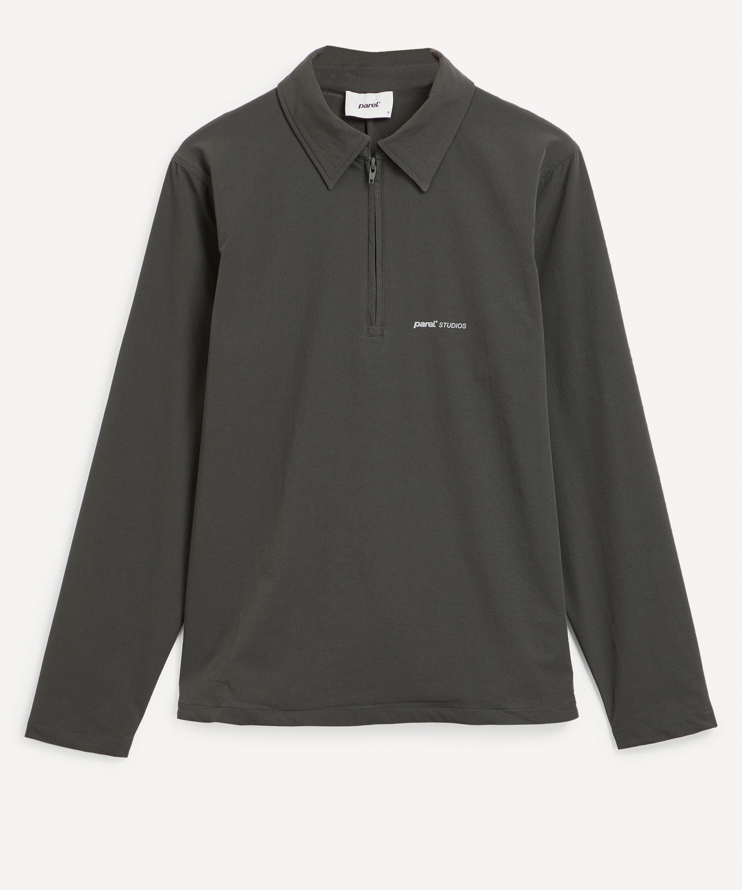 Parel Studios Prespa Quarter Zip Sweatshirt In Dark Green