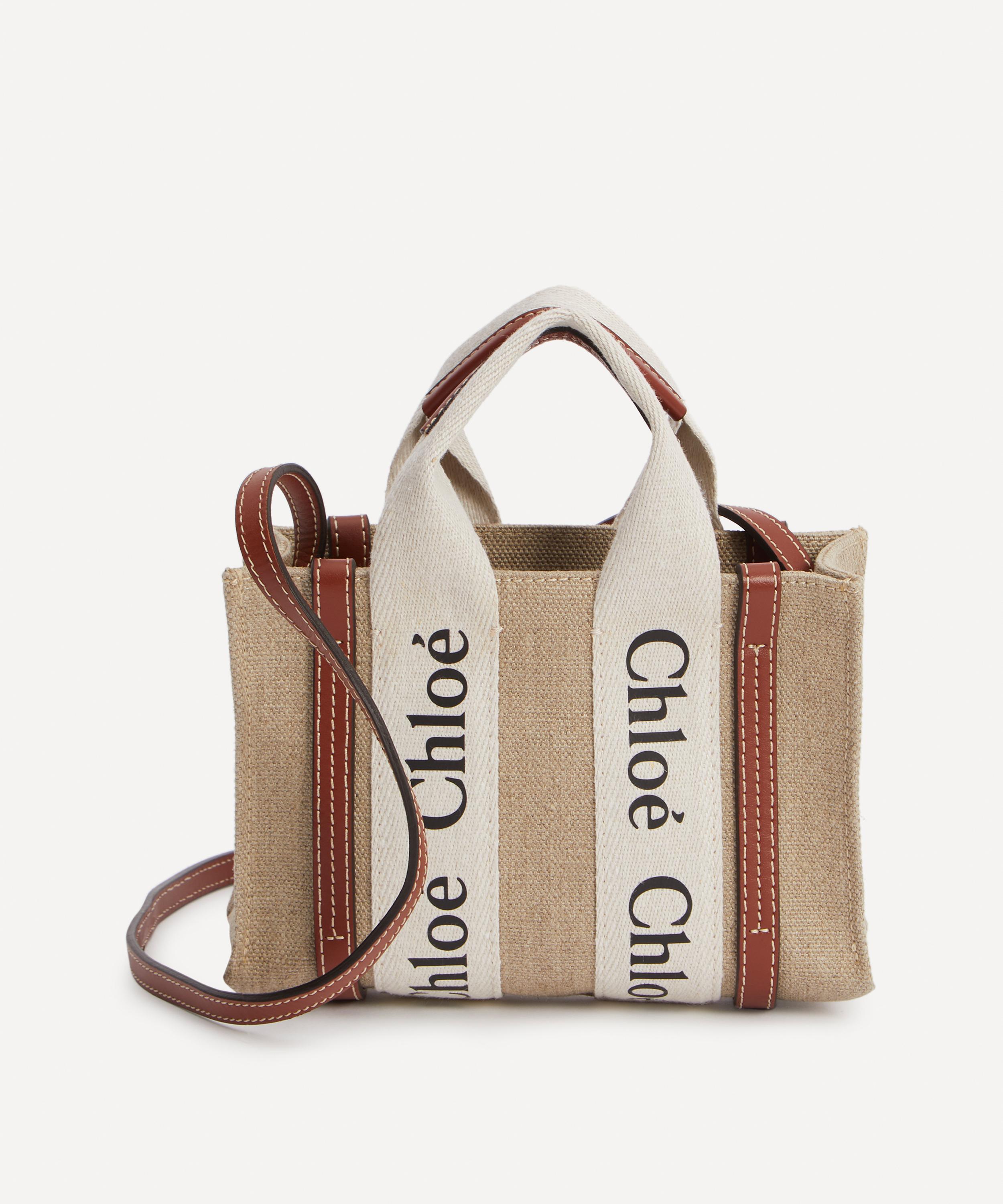 Chloé Chloe Women's Mini Woody Canvas Tote Bag