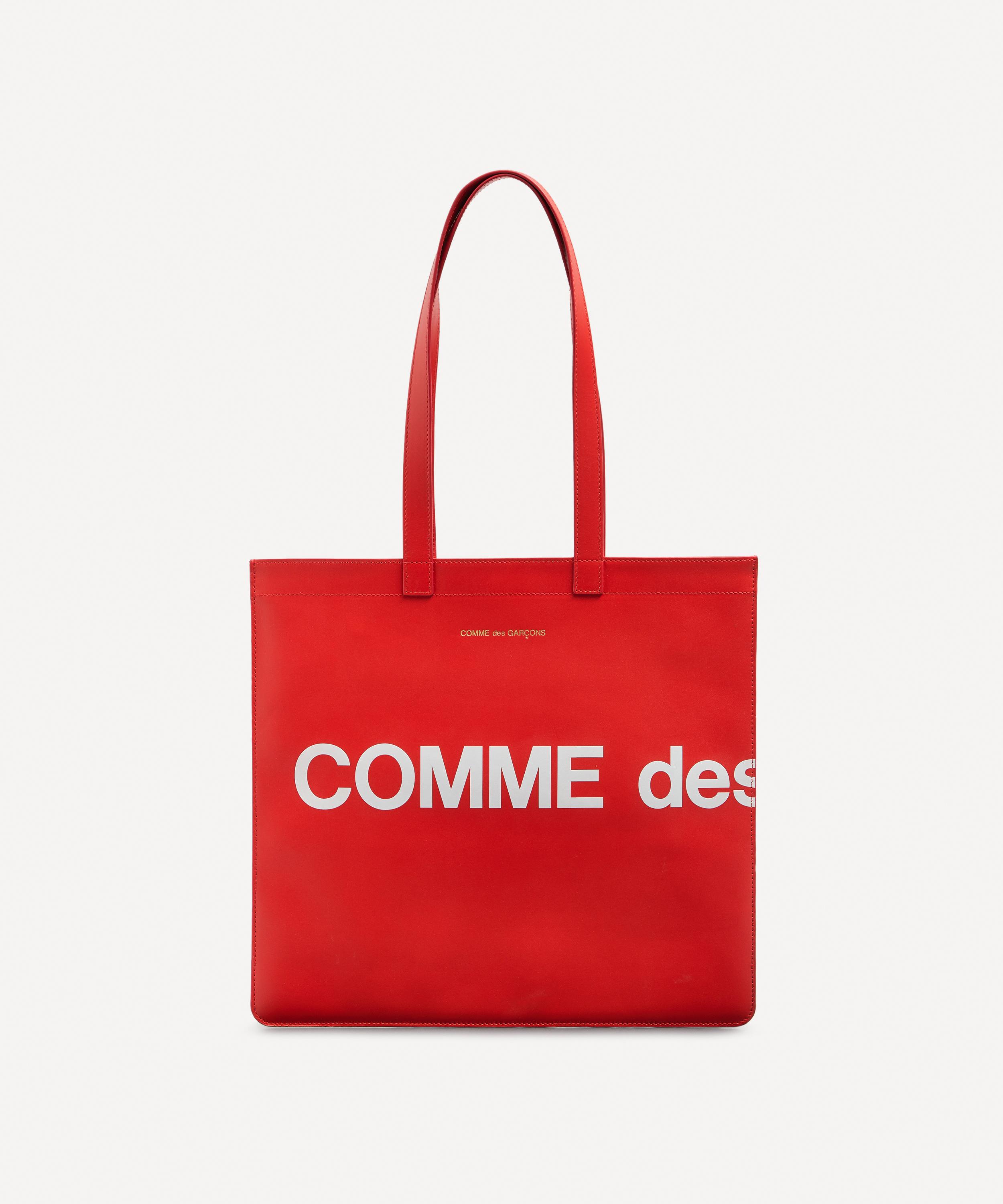 COMME DES GARÇONS COMME DES GARCONS WOMEN'S LEATHER LOGO TOTE BAG 