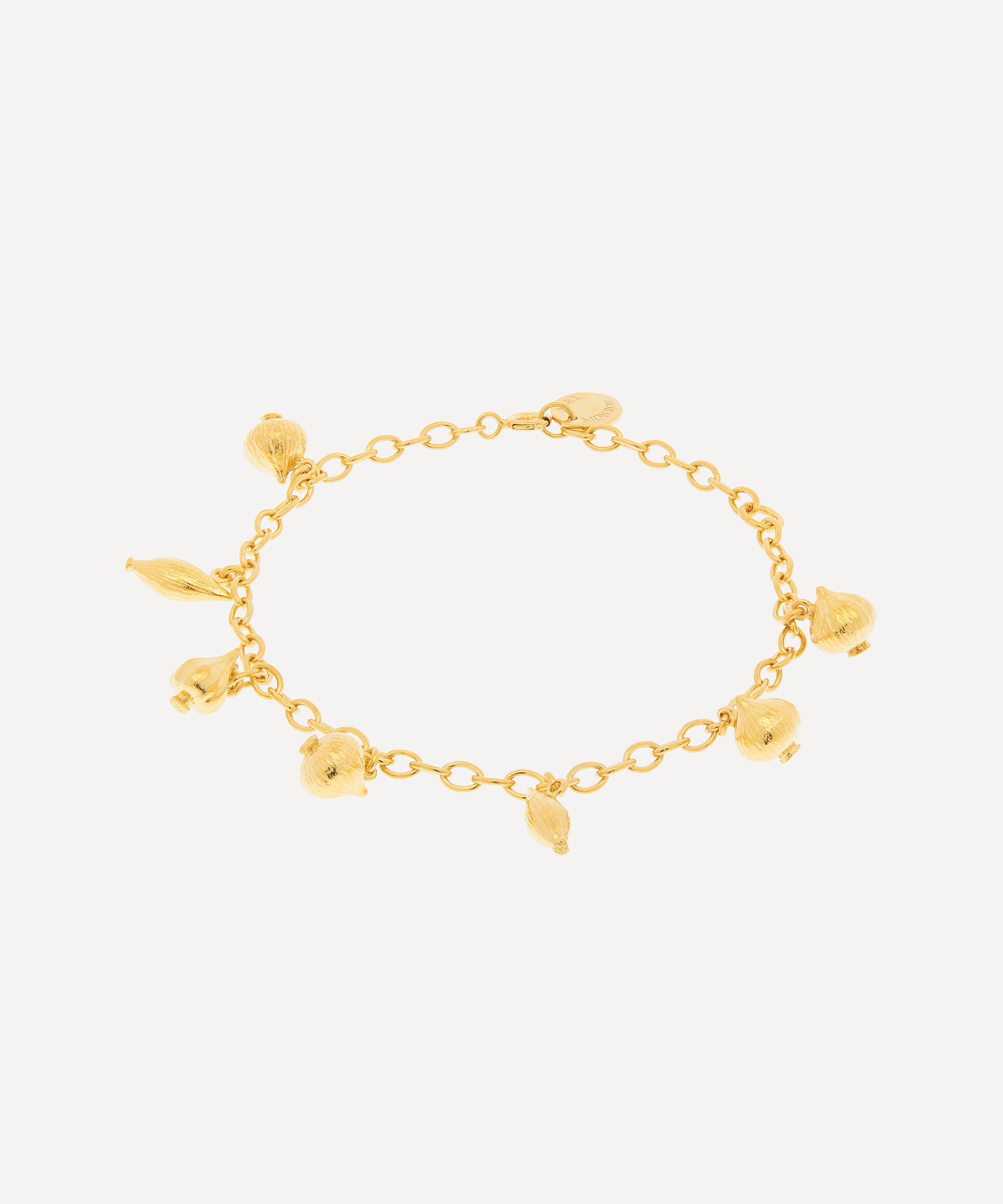 Alex Monroe 22ct Gold-plated Know Your Onions Charm Bracelet