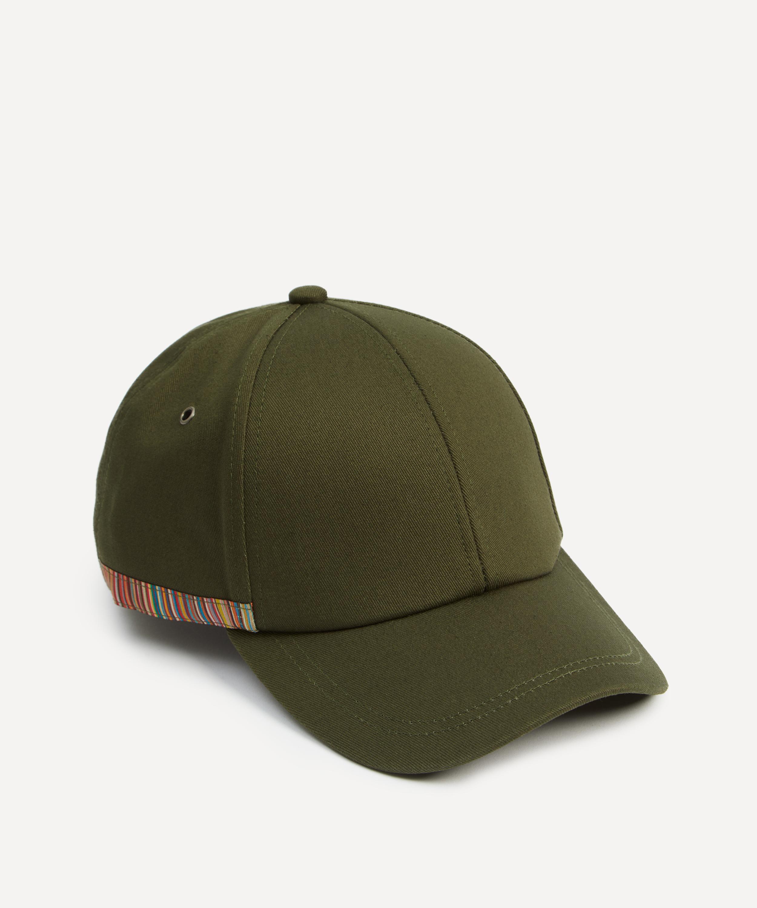 Paul Smith Mens Signature Stripe Trim Baseball Cap In Multicolour