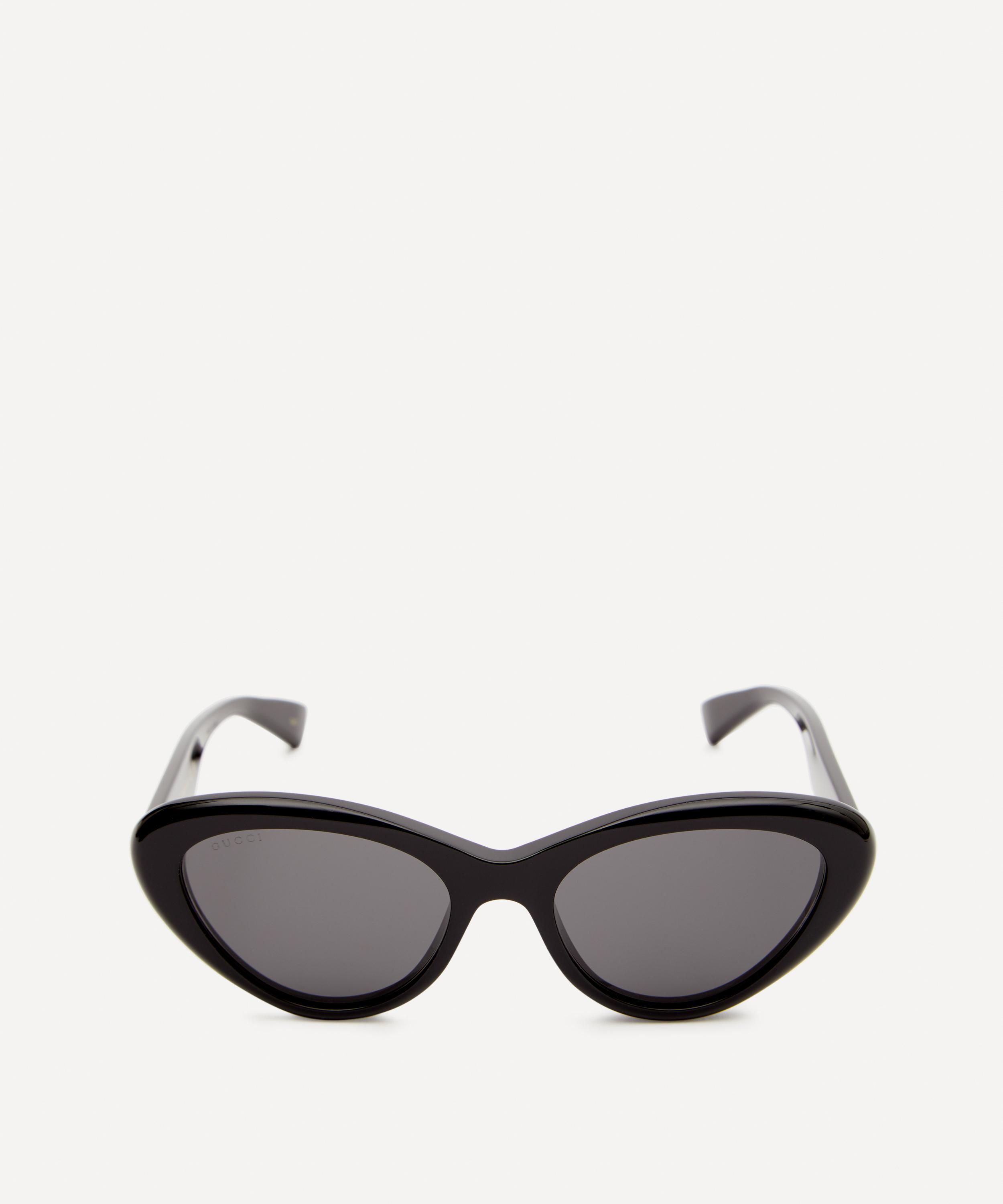 GUCCI WOMEN'S CAT-EYE BLACK ACETATE SUNGLASSES