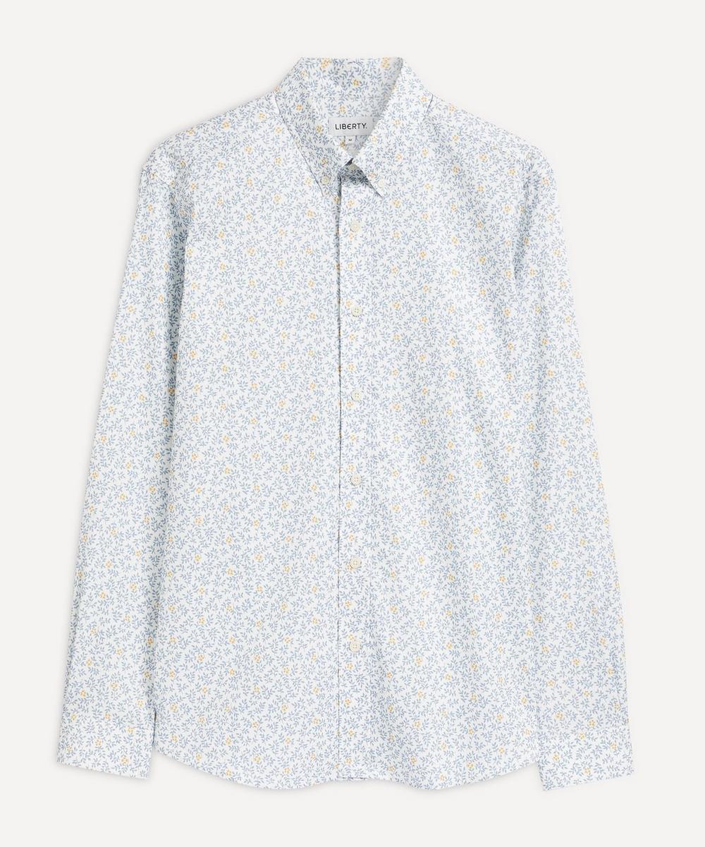 Liberty Posy Cotton Twill Casual Button-down Shirt In Yellow
