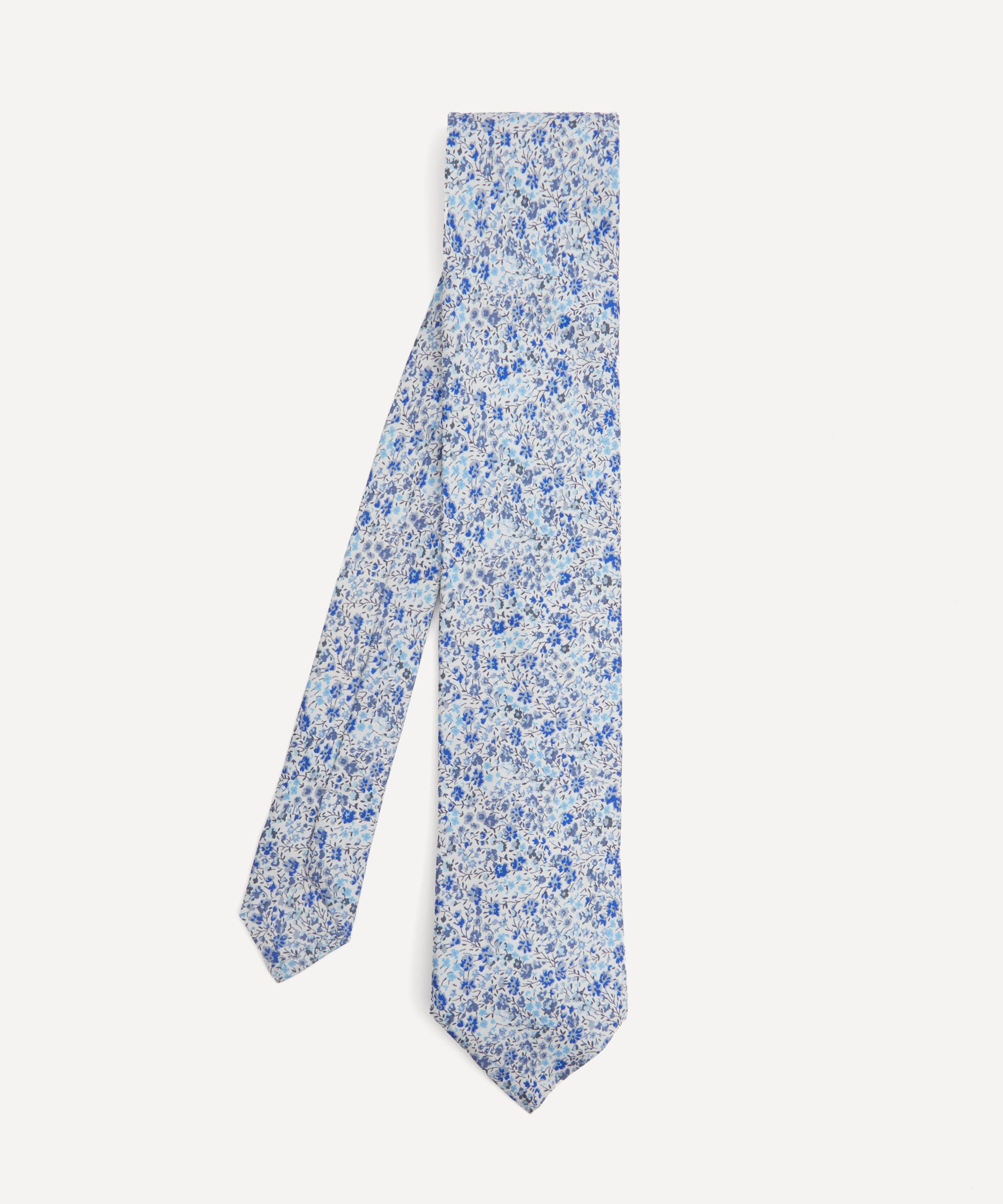 Liberty Phoebe Printed Silk Tie In Light Blue