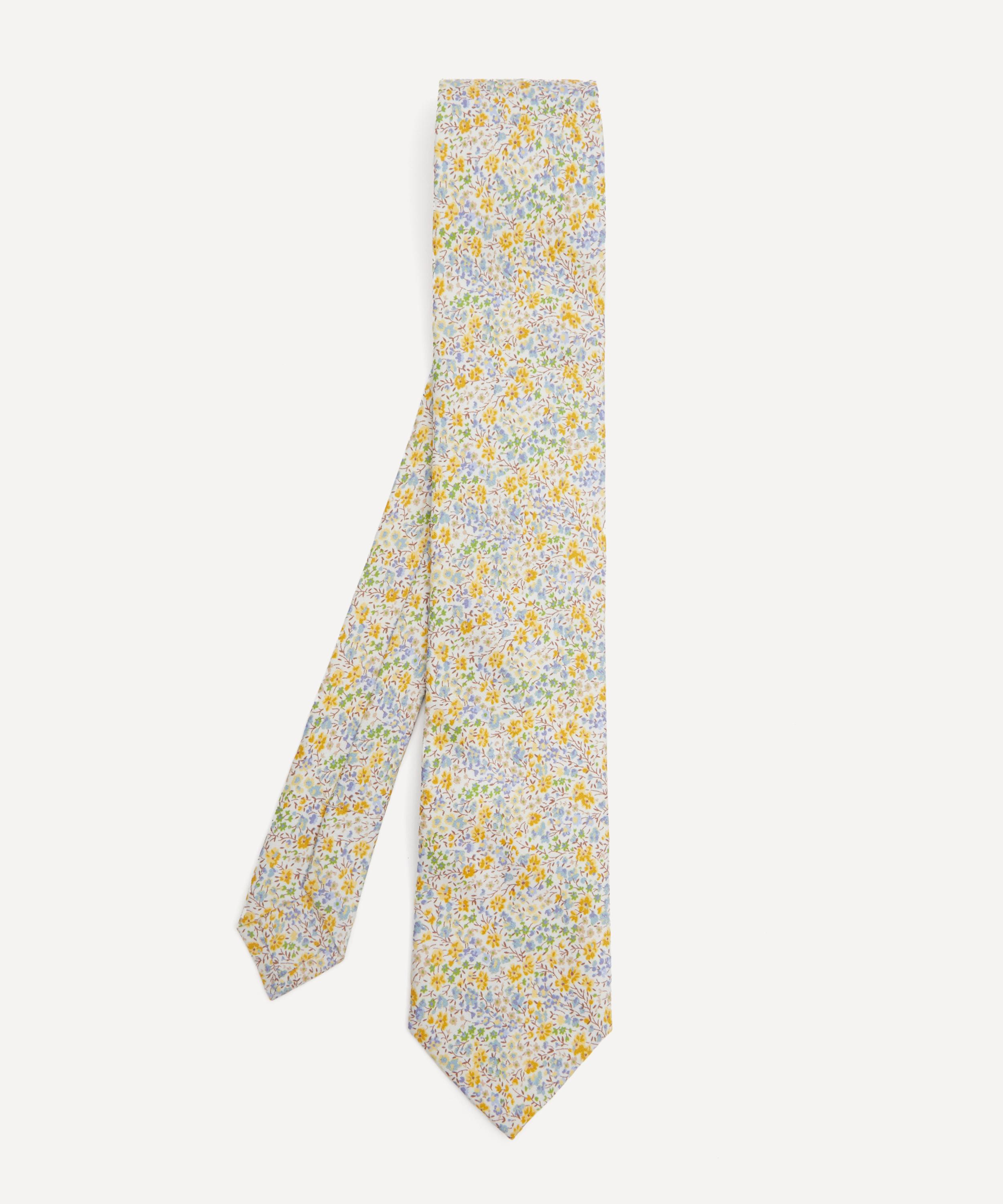 Liberty Phoebe Printed Silk Tie In Yellow