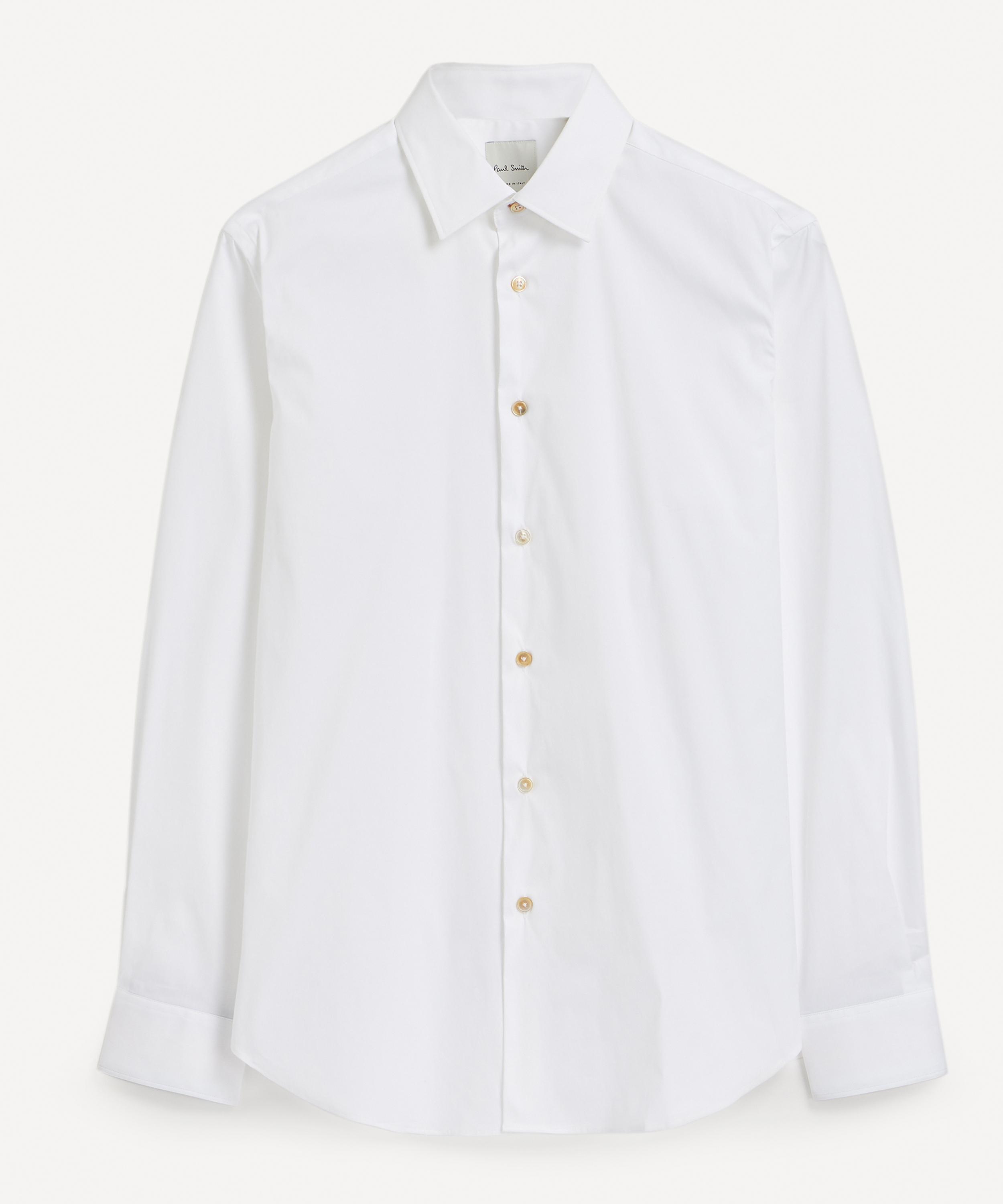 Paul Smith Tailored-fit Artist Stripe Cuff Shirt In White