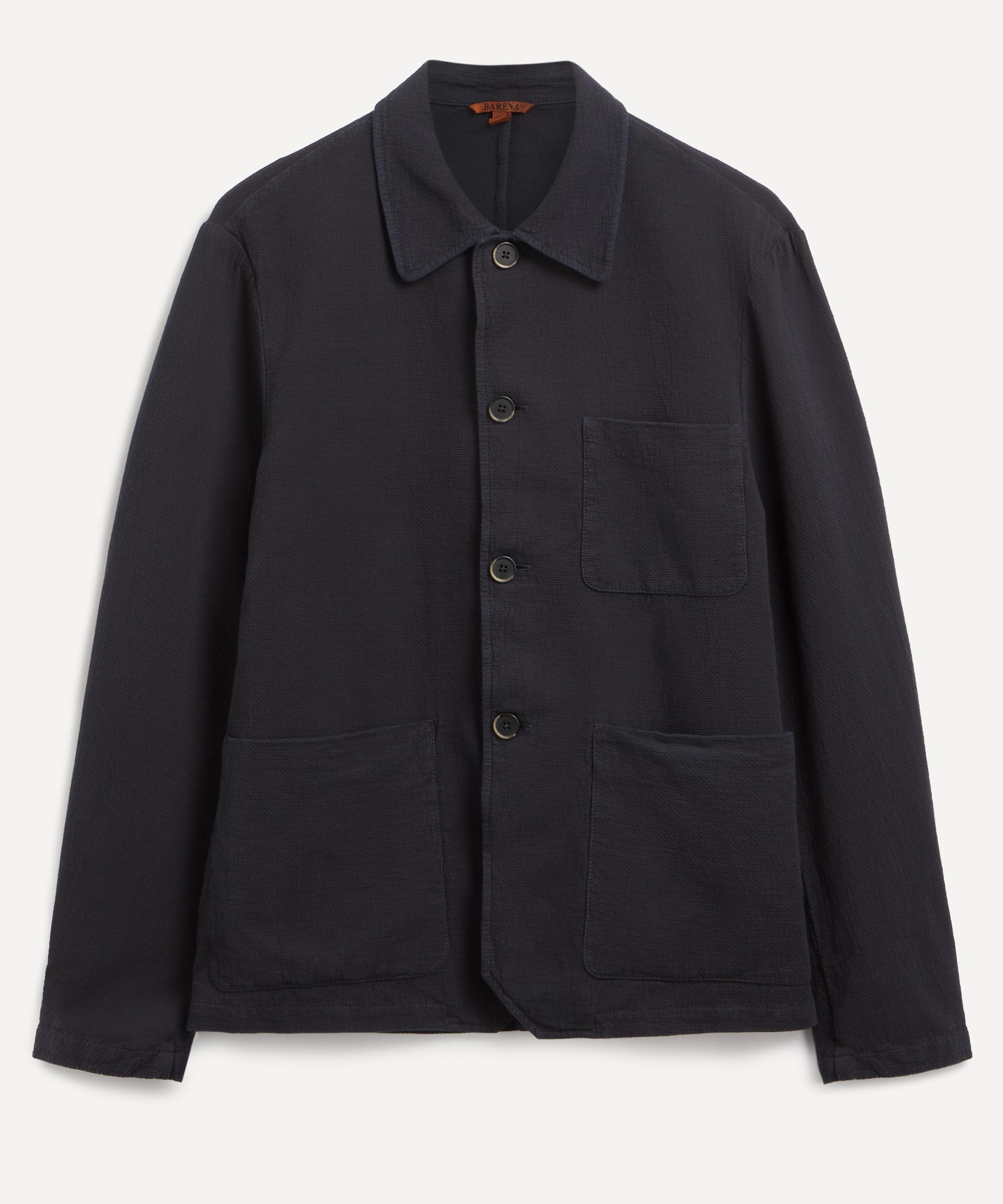 BARENA VENEZIA BARENA MENS CEDRONE COTTON SEERSUCKER OVERSHIRT 