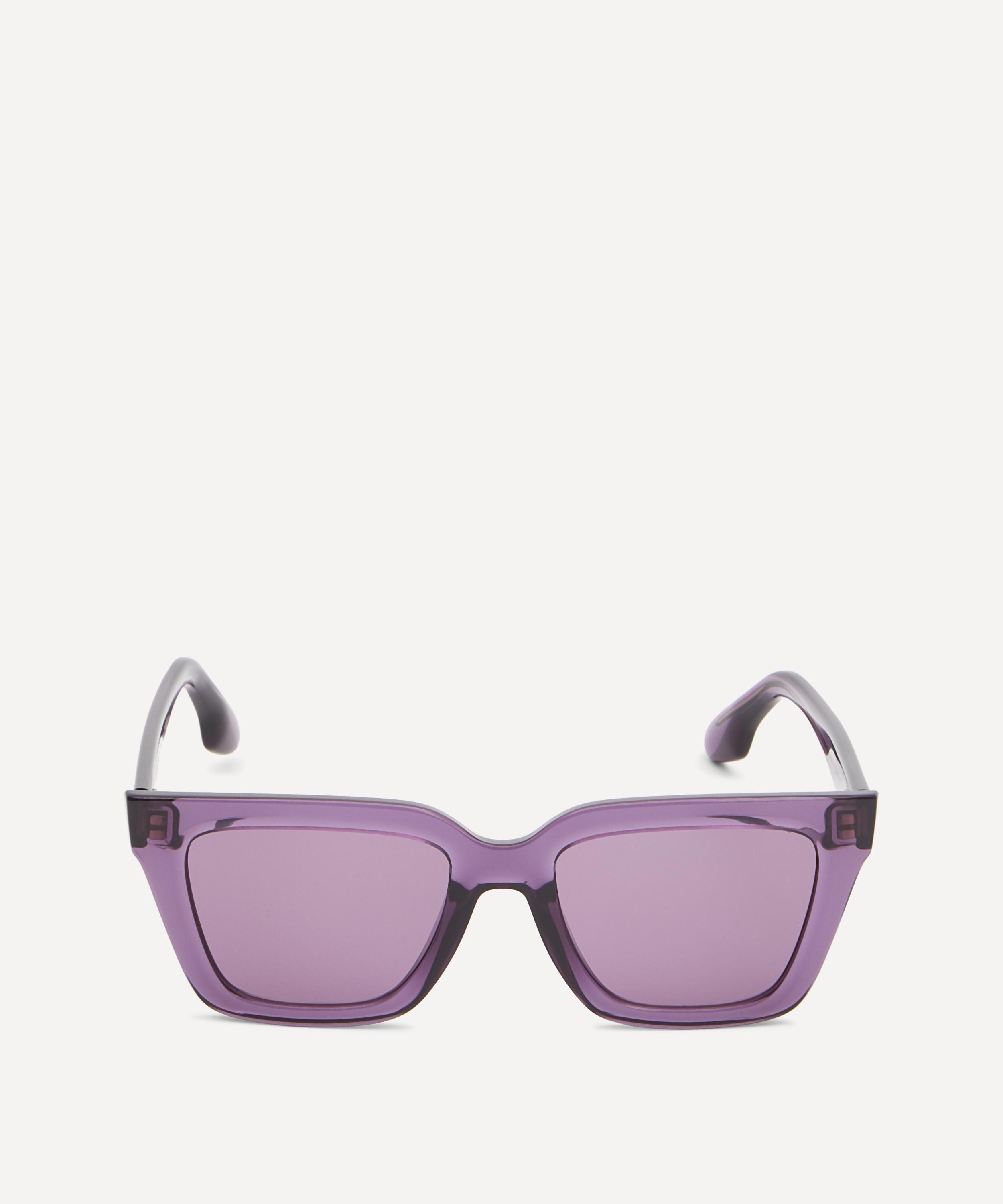 Victoria Beckham Denim Square Acetate Sunglasses In Purple