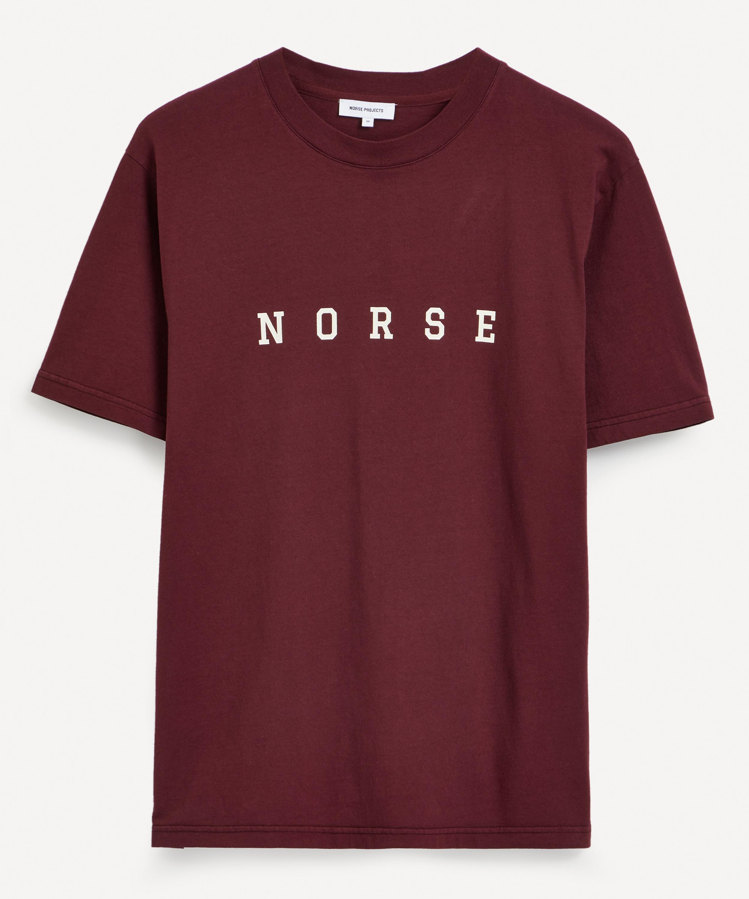 Norse Projects Mens Johannes Varsity T-shirt In Burgundy