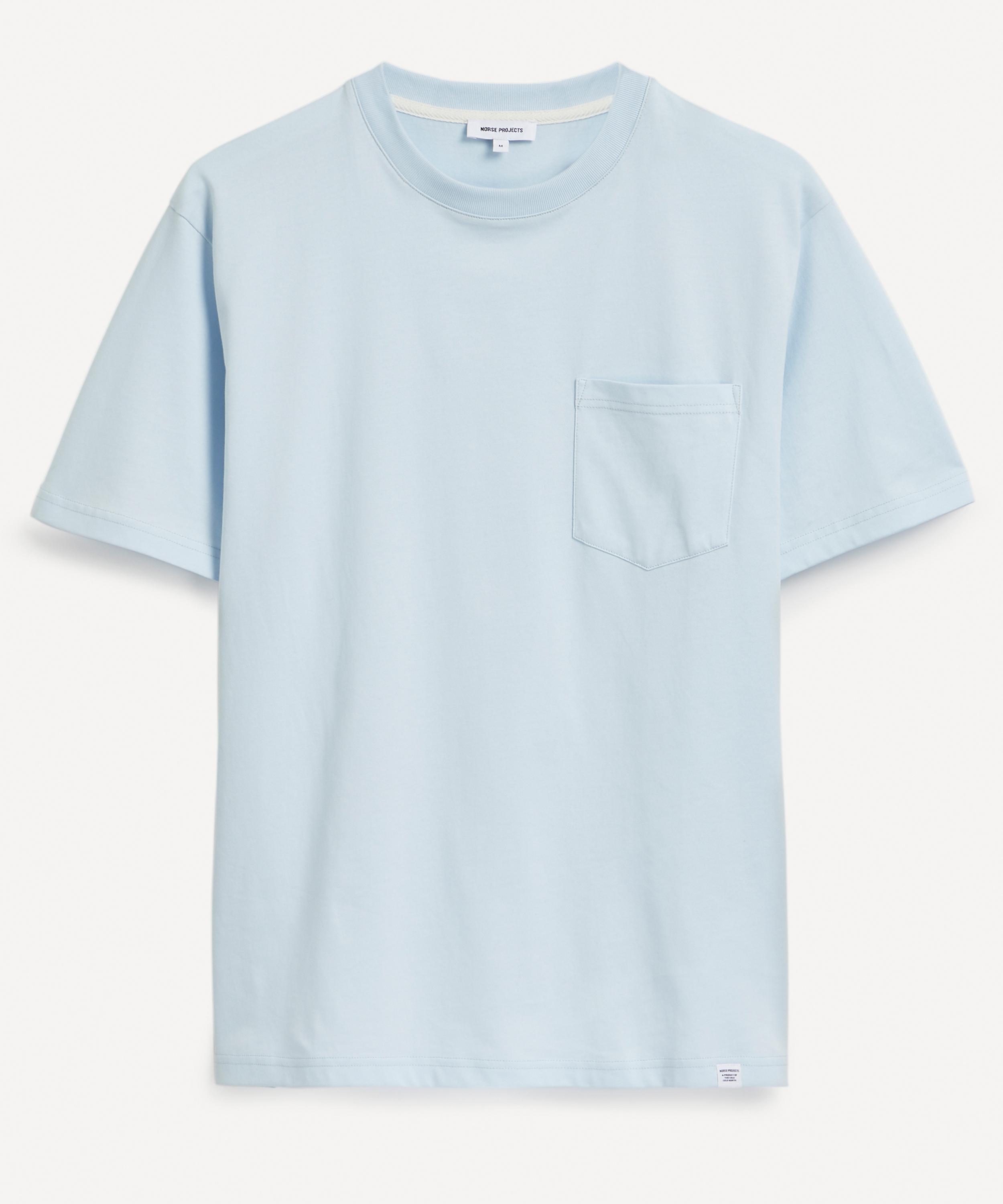 Norse Projects Blue Johannes T-shirt In Pale Blue
