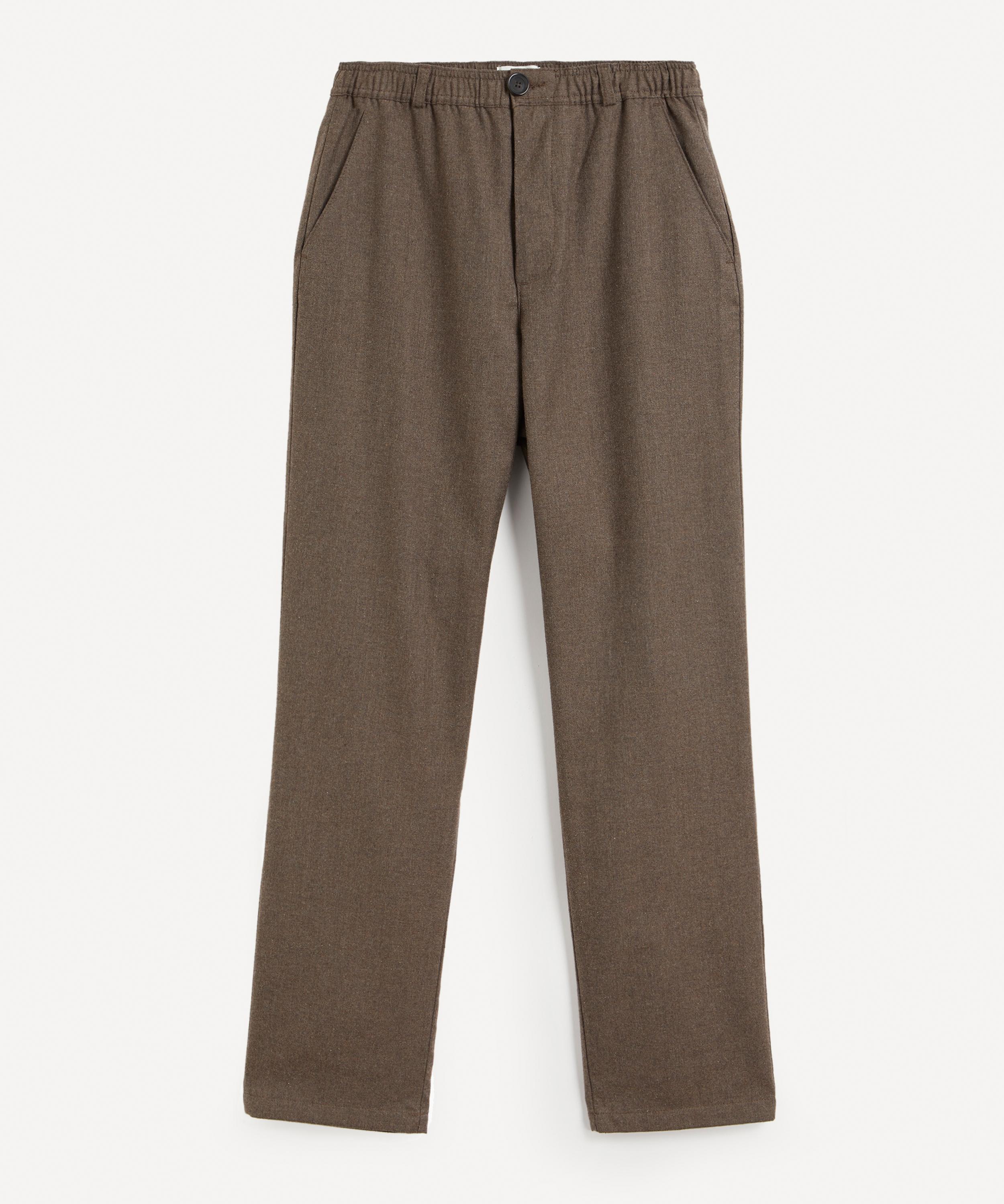 Oliver Spencer Mens Elvin Chestnut Brown Drawstring Trousers