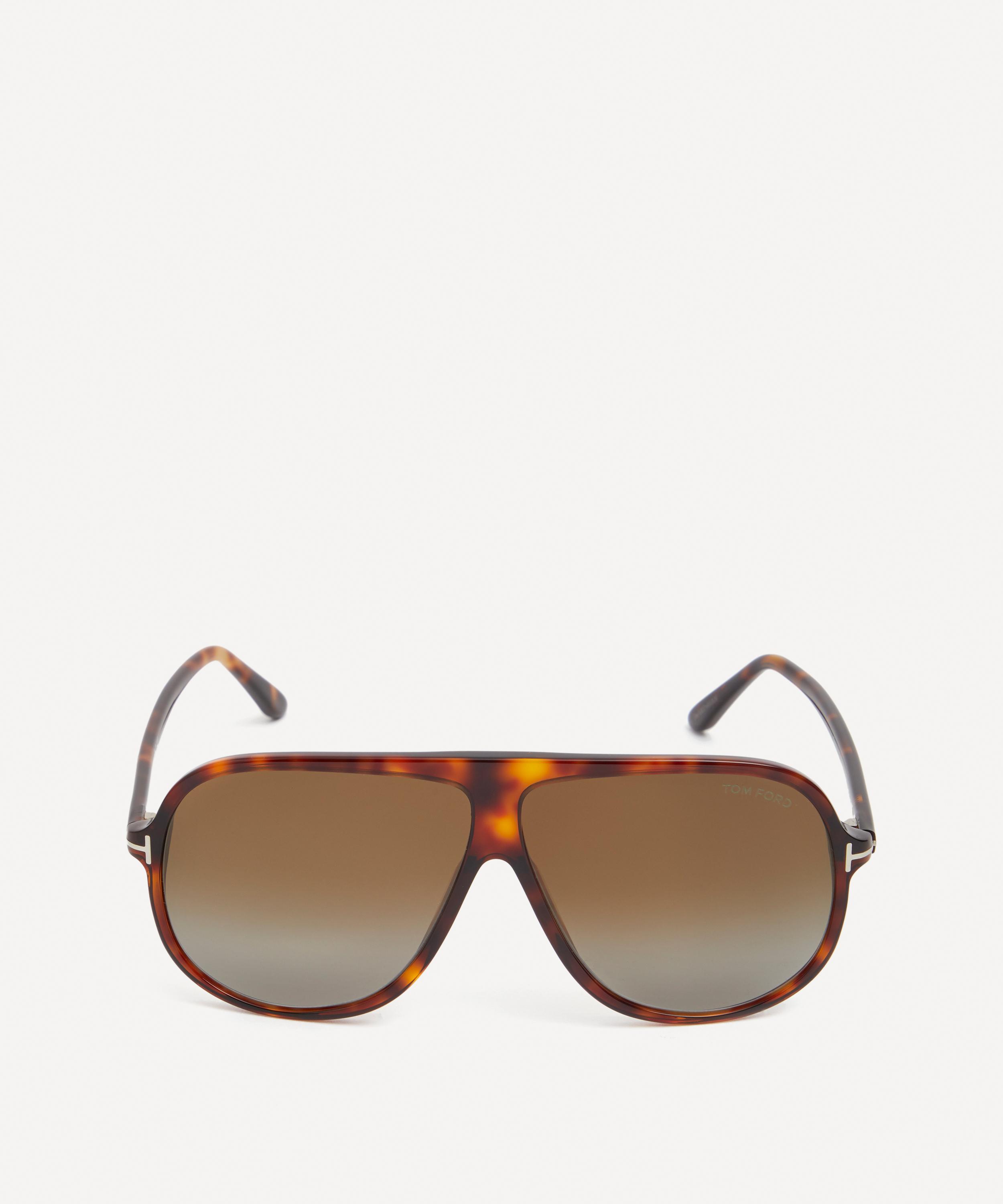 Tom Ford Mens Spencer Acetate Sunglasses In Havana/gradient Green