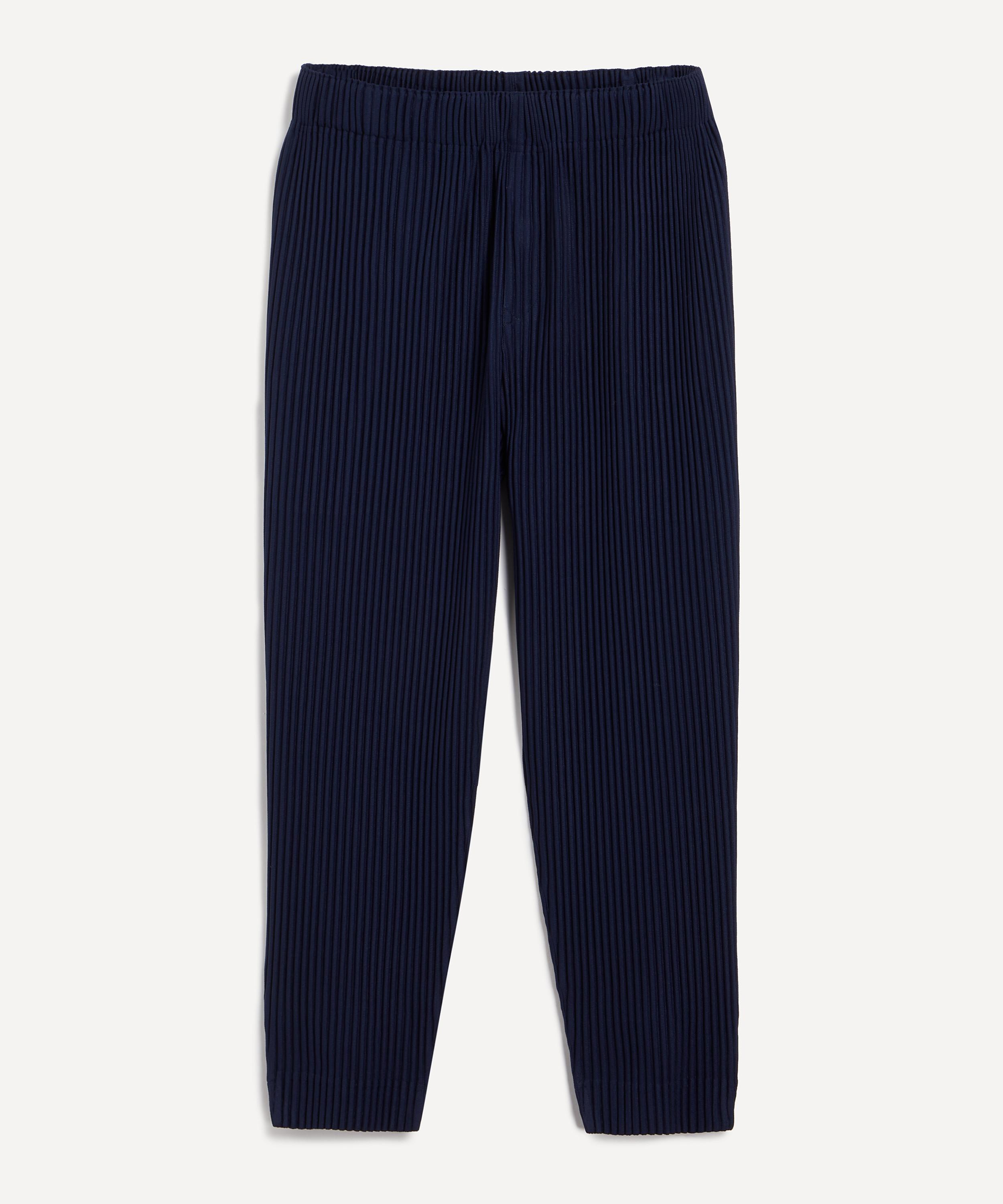 ISSEY MIYAKE HOMME PLISSE ISSEY MIYAKE MENS MC DECEMBER PLEATED TAPERED-TROUSERS 