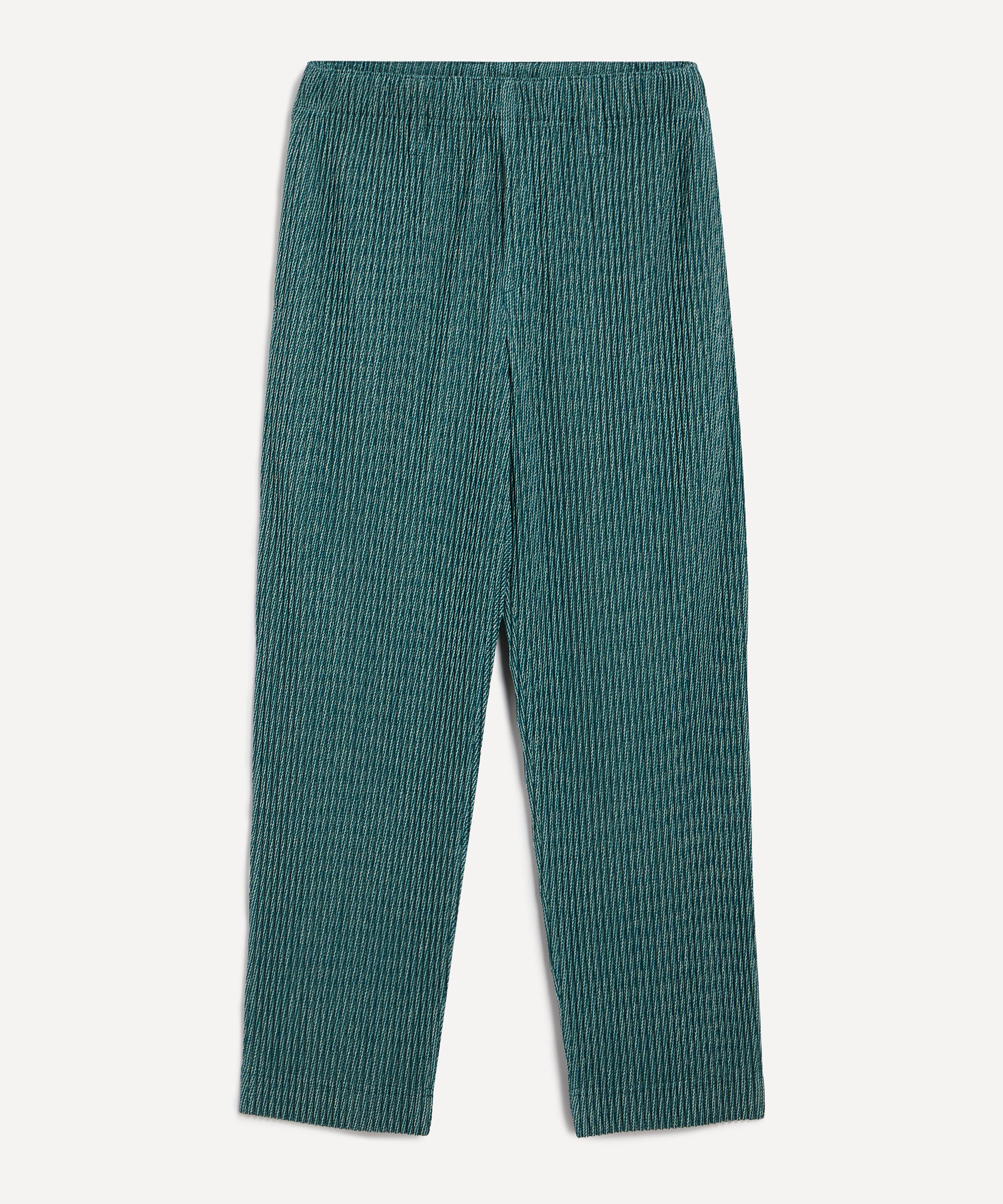 ISSEY MIYAKE HOMME PLISSE ISSEY MIYAKE MENS ZIPPER CHAIN PLEATED STRAIGHT-FIT TROUSERS 