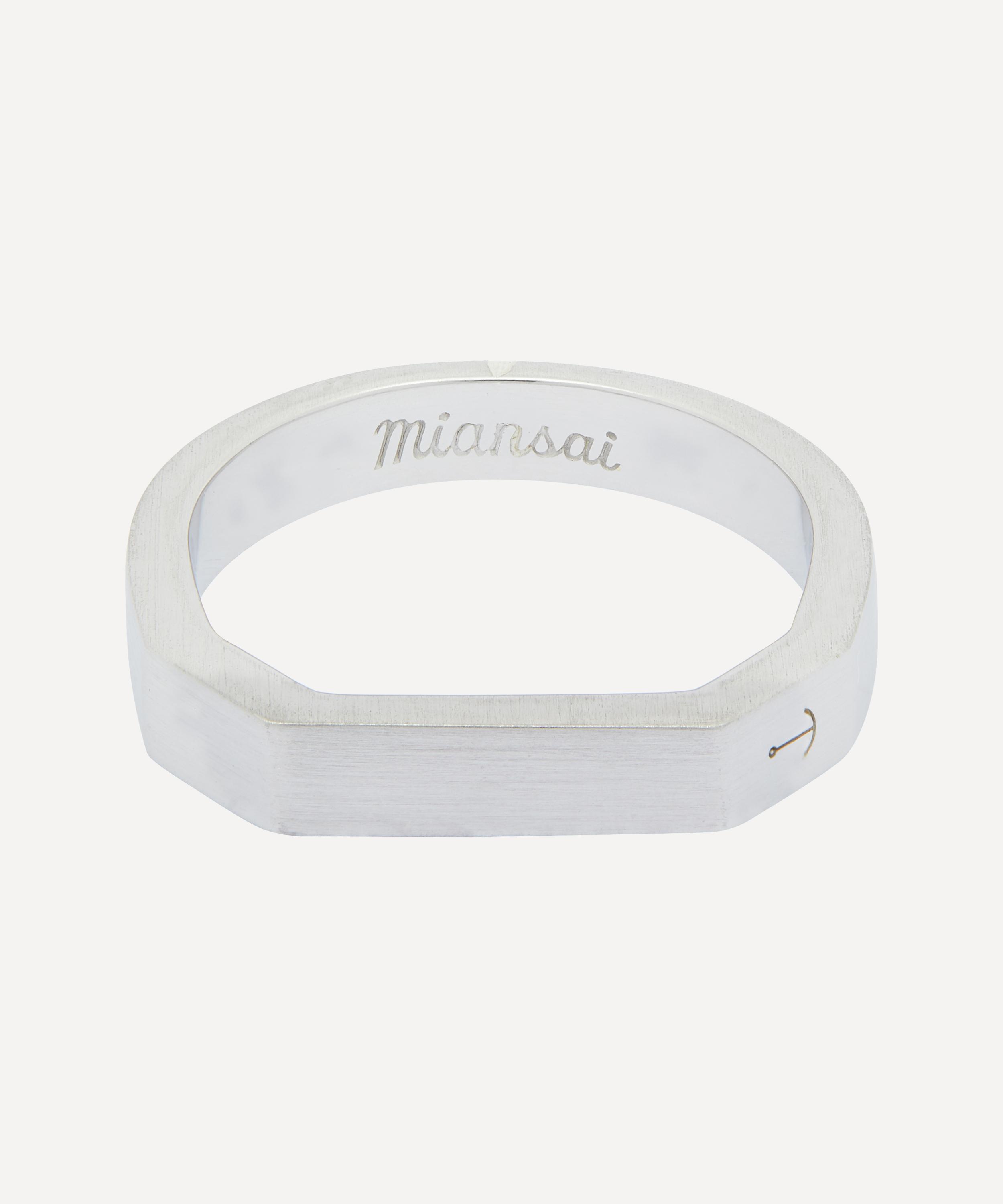 Miansai Mens Sterling Silver Hex Ring Luxury Gift