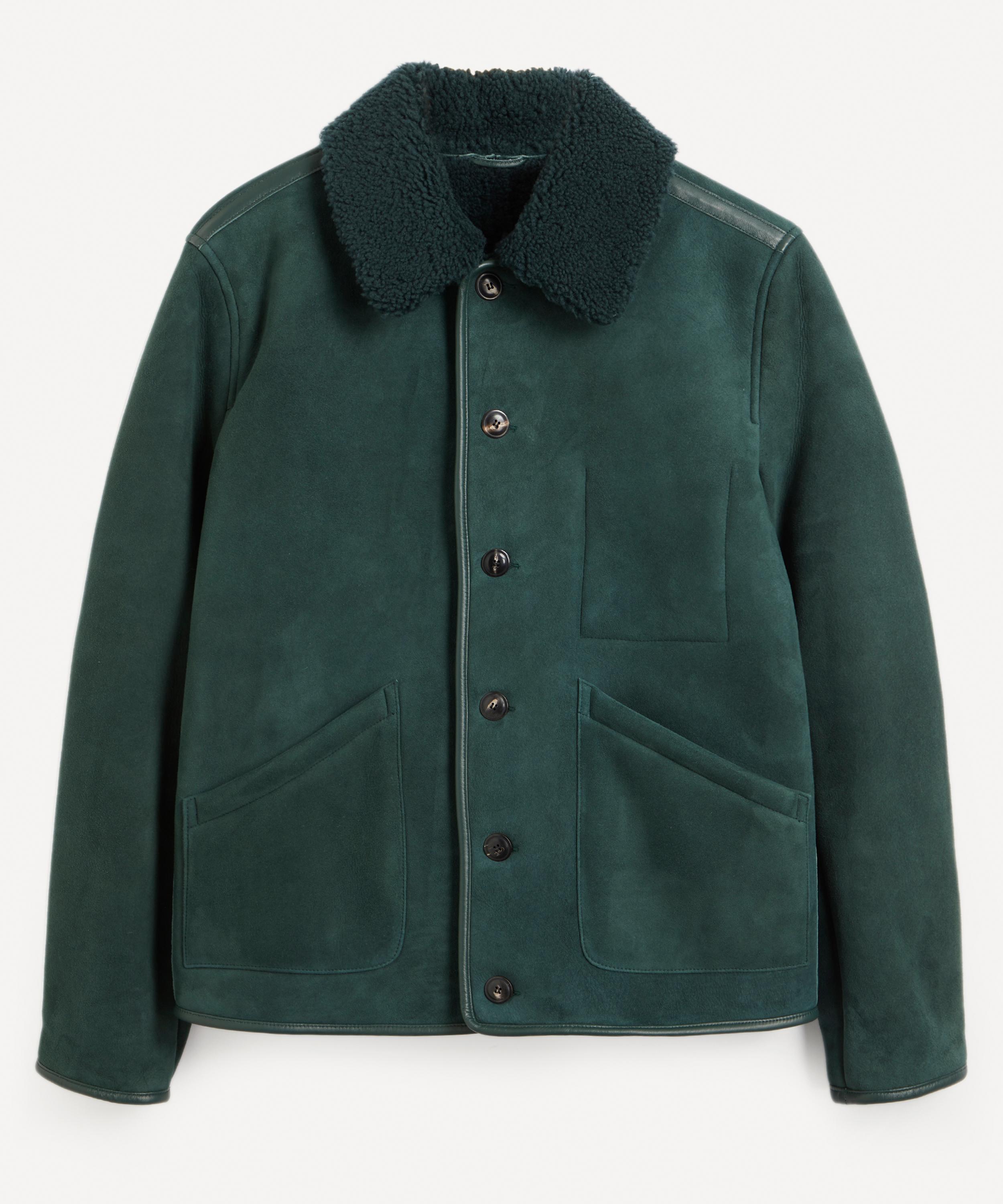 Ymc You Must Create Brainticket Suede Coat In Green