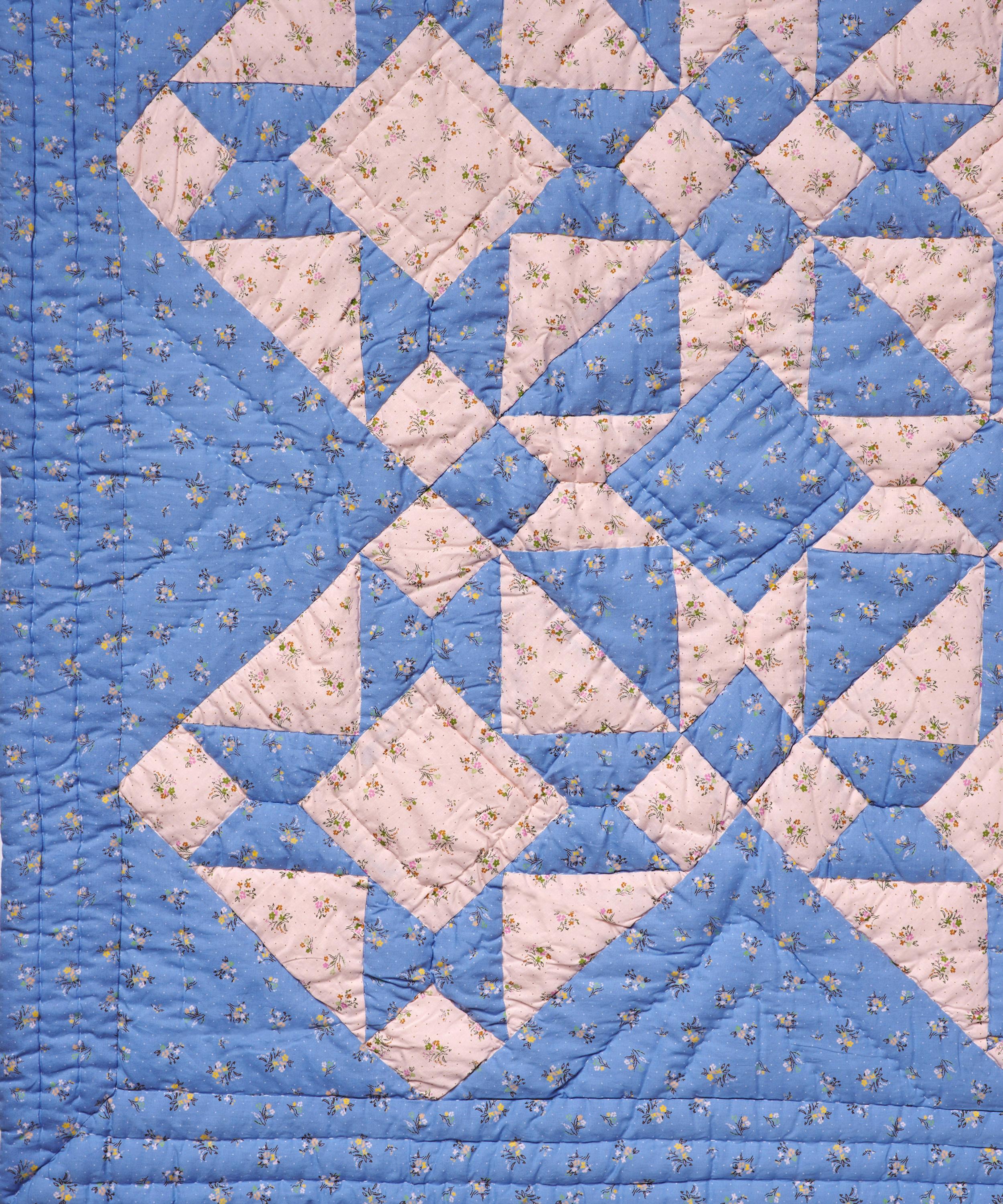 Projektityyny Pohjola Cornflower Blue Patchwork Quilt