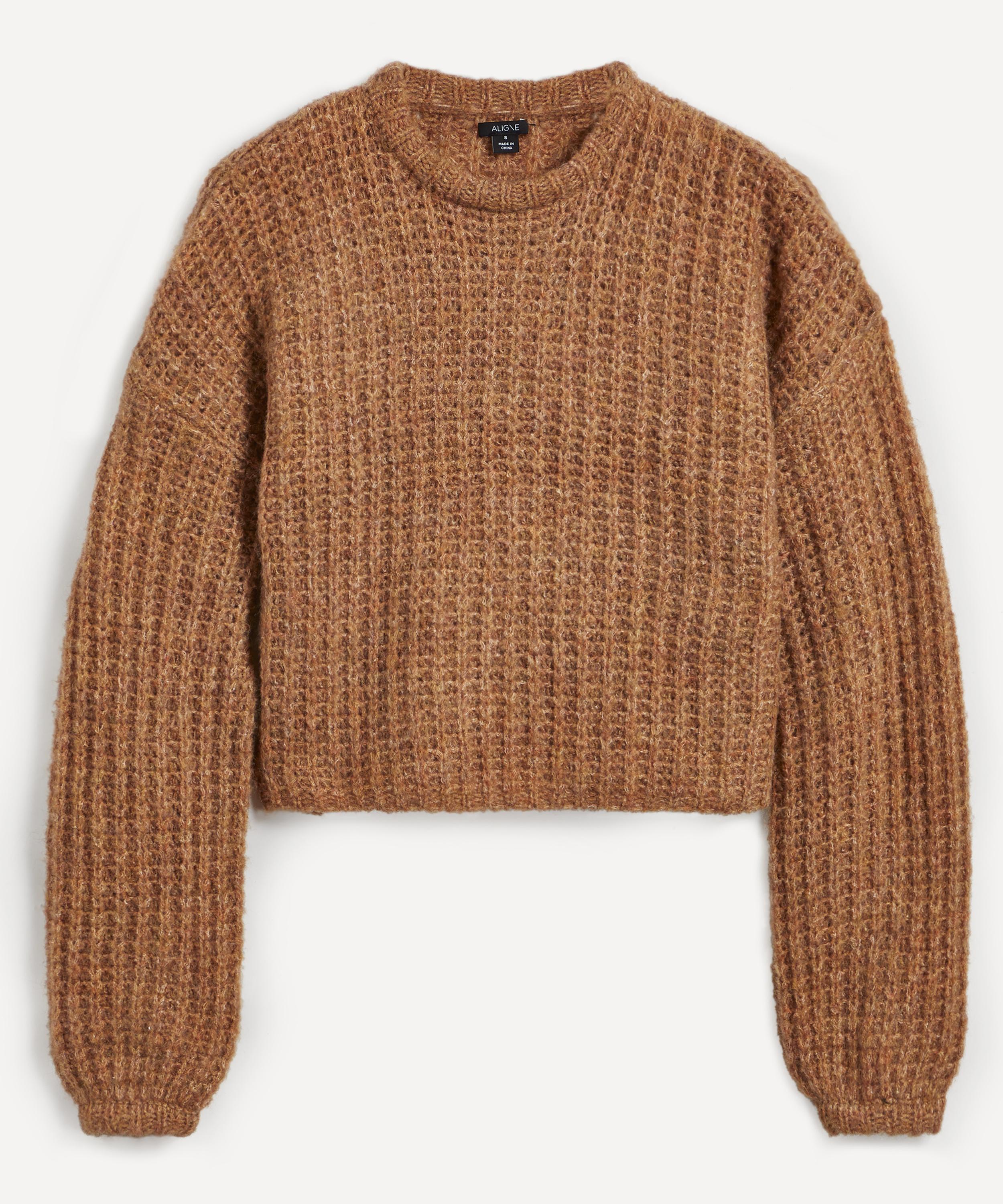 Aligne Guan Relaxed-fit Recycled Polyester-blend Knitted Jumper In Butterscotch