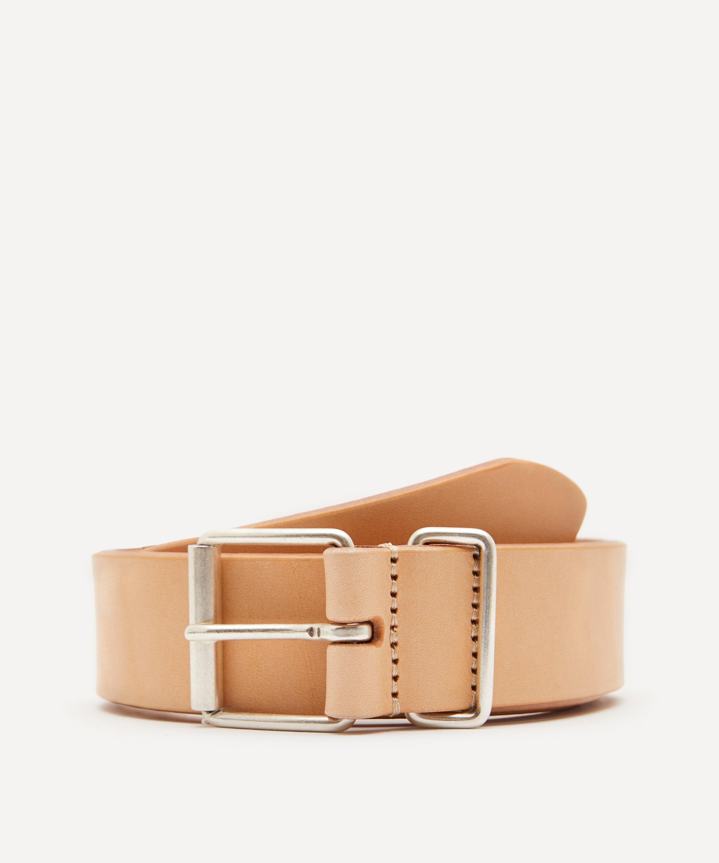 Anderson's Narrow Leather Belt In Natural